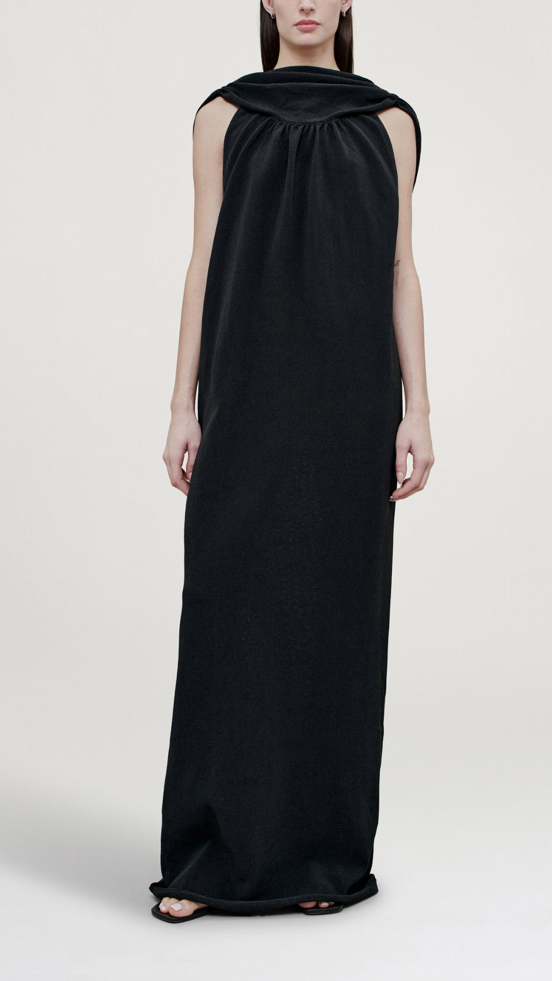 Kallmeyer Priya Cowl Neck Gown in Black