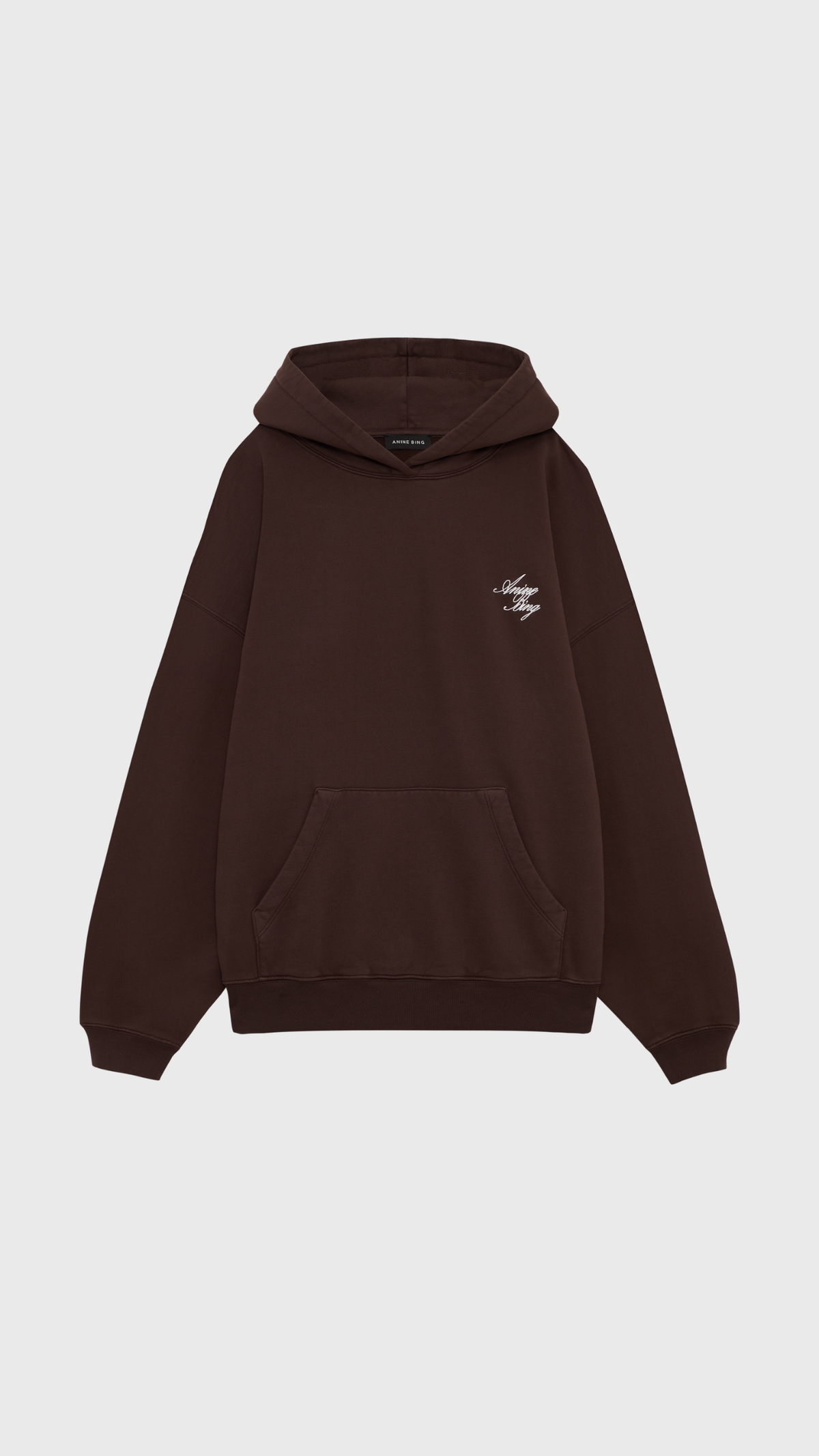 Anine Bing Harvey Monogram Sweatshirt in Chocolate Brown