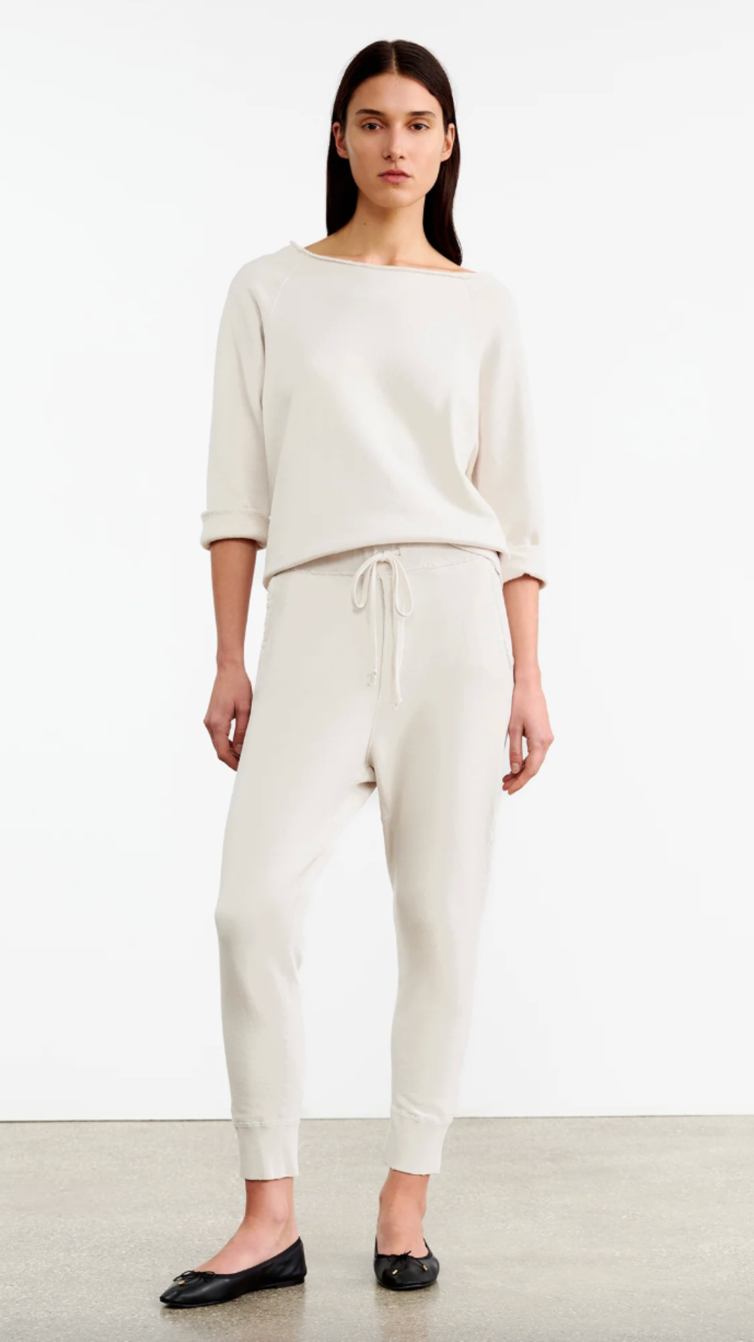 Nili Lotan Nolan Sweatpant in Chalk