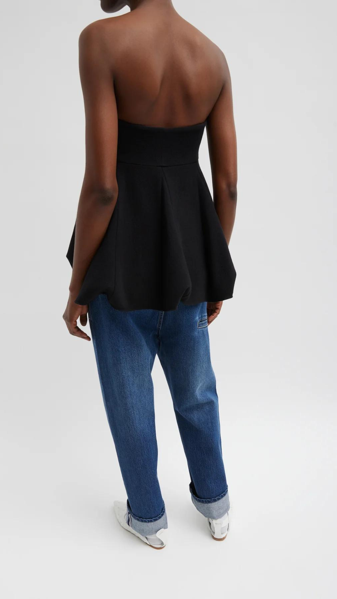 Tibi Melee Crepe Strapless Top