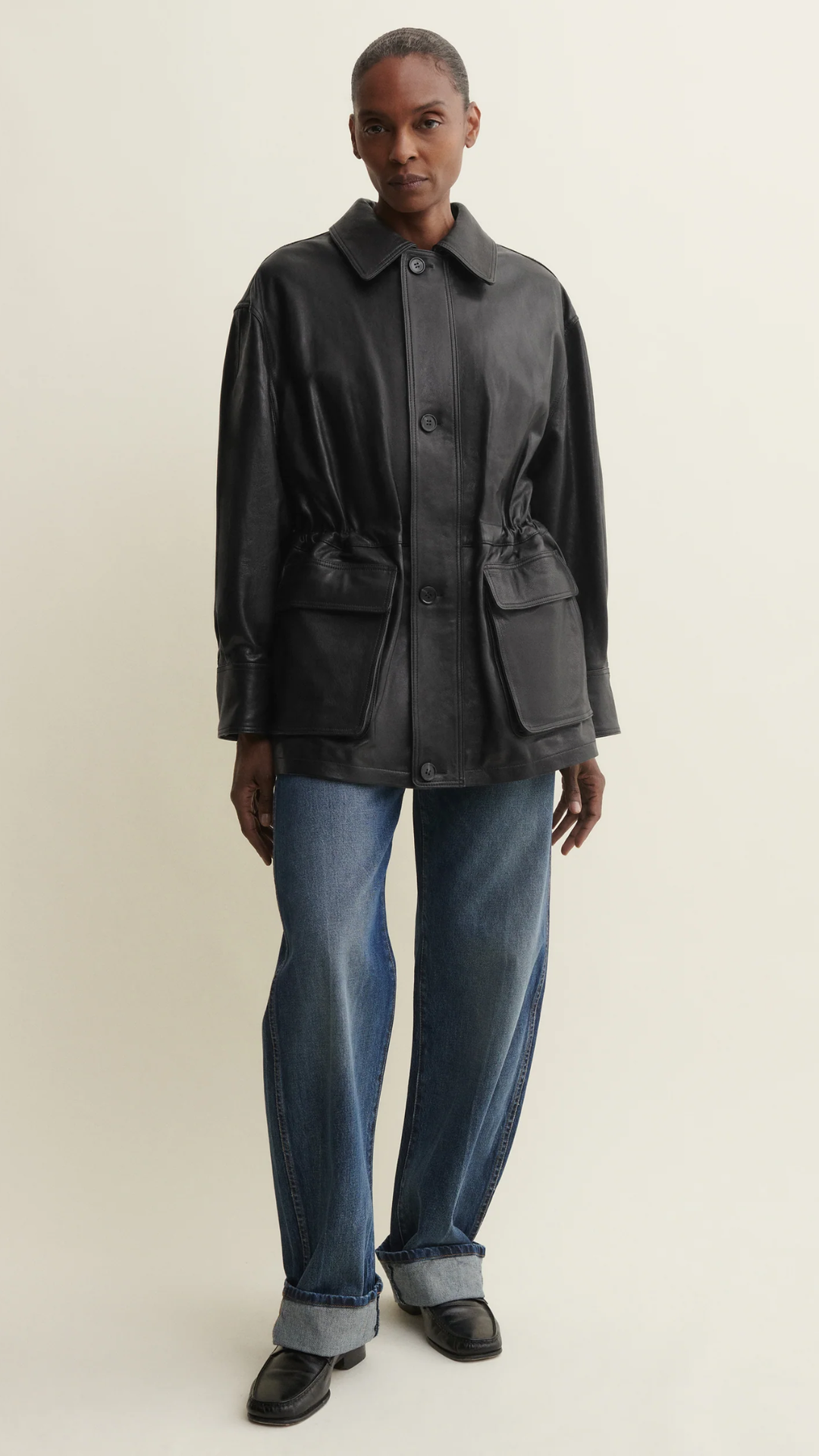 Arma Maeve Leather Jacket in Black