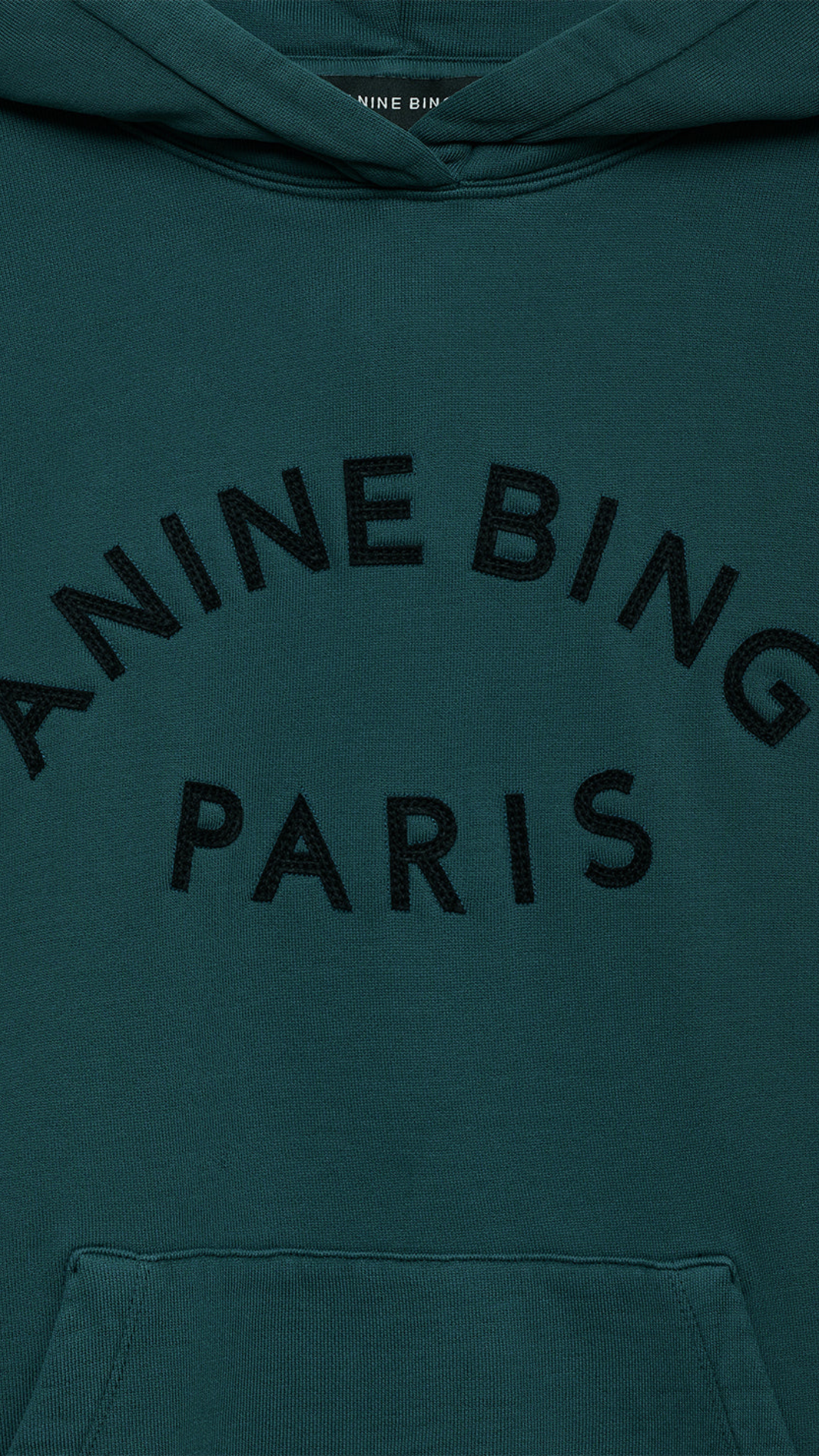Anine Bing Harvey Sweatshirt Paris in Dark Green