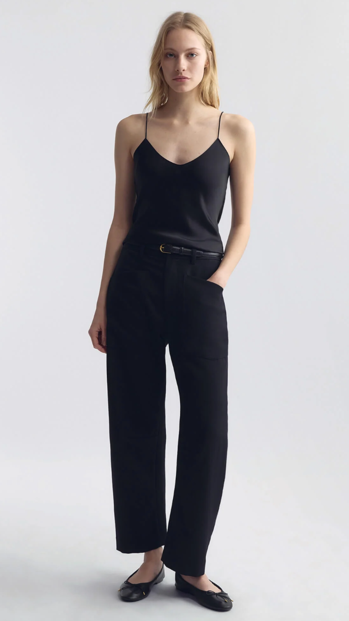 Nili Lotan Shon Wool Pant in Black