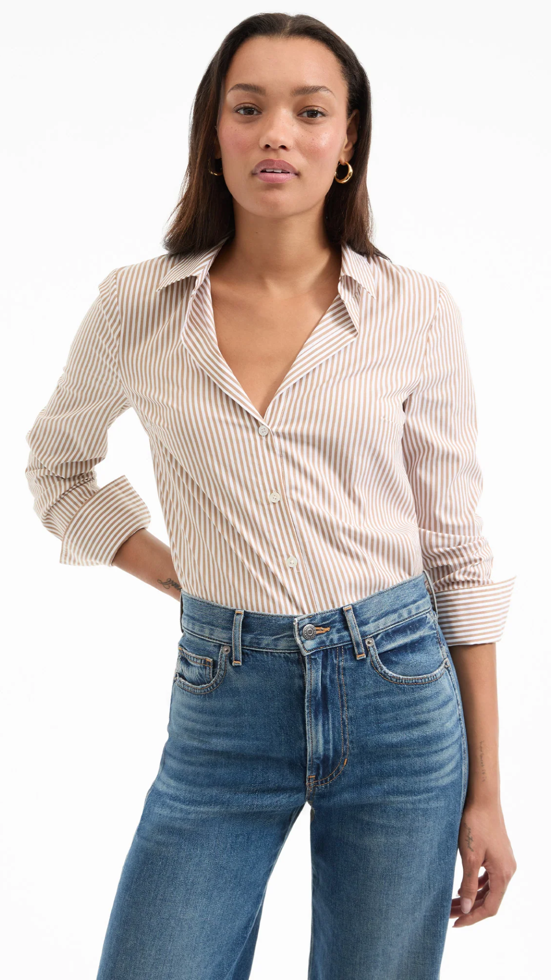 Veronica Beard Amelia Shirt in Acorn