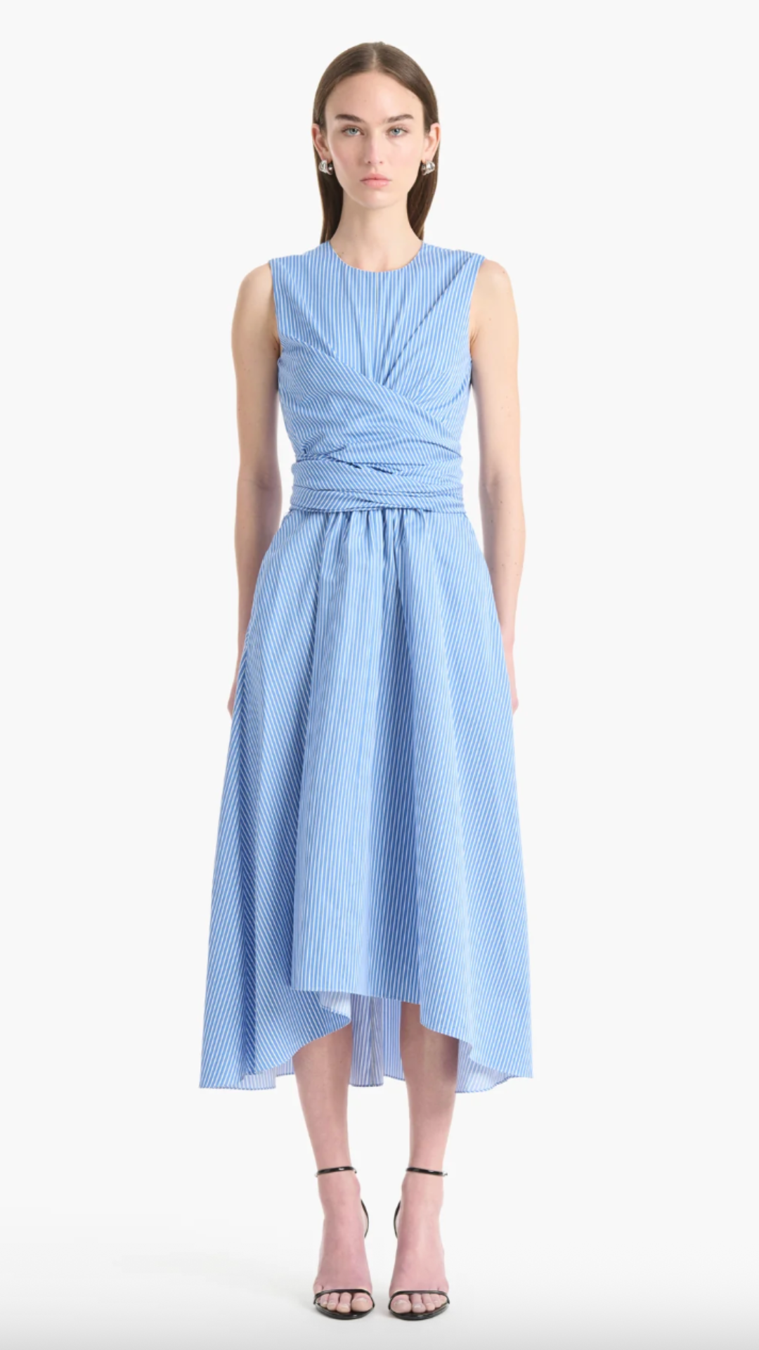 Altuzarra Penny Dress in Azure Stripe