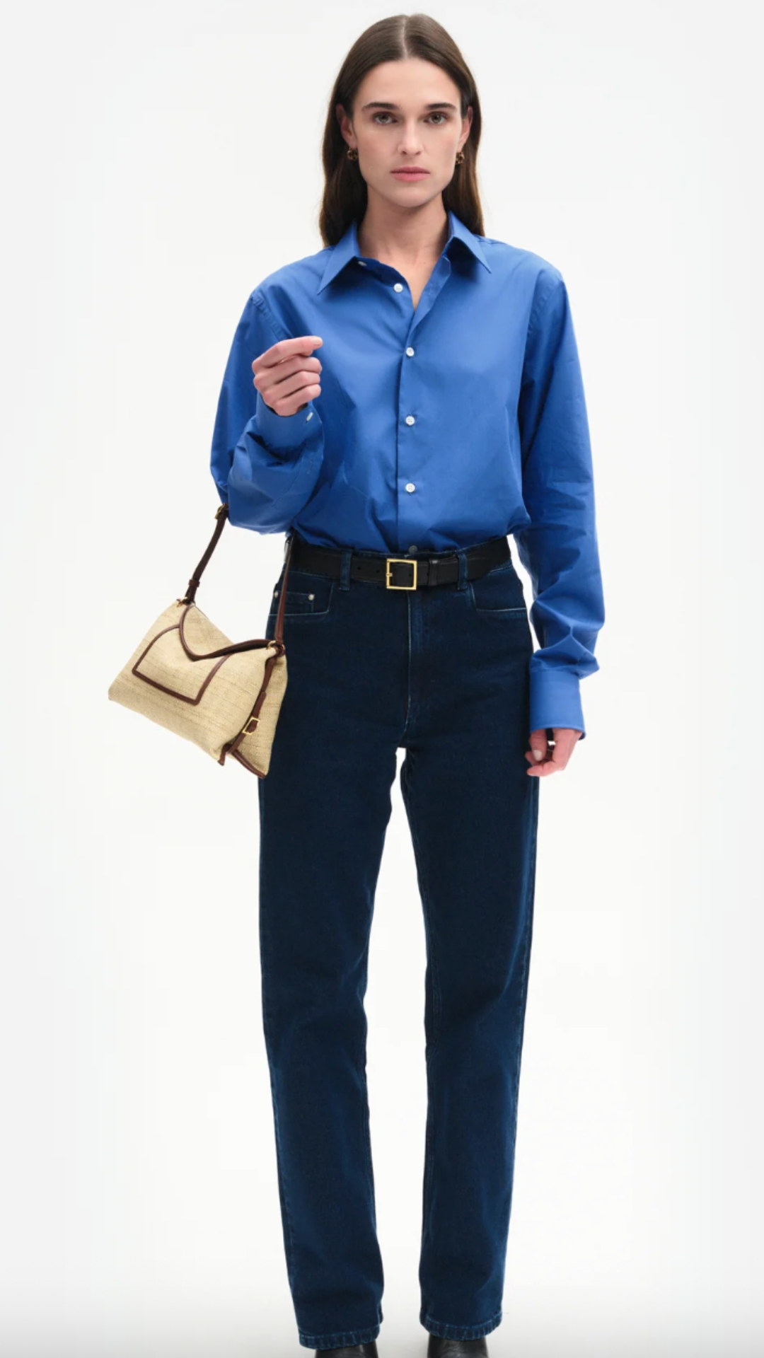 Wandler Penelope Slouch Bag Raffia in Beige Raffia