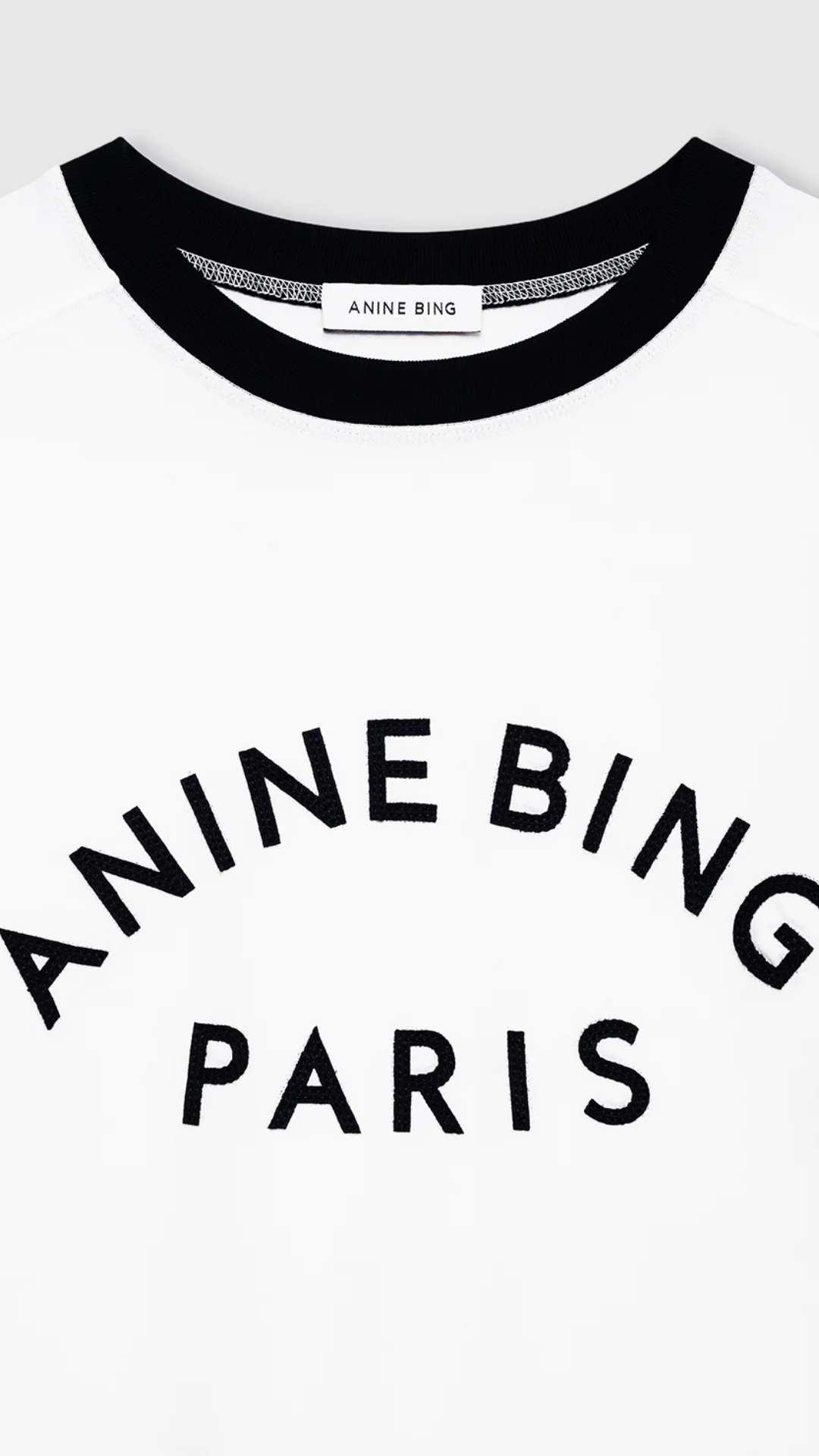 Anine Bing Jaylin Tee Paris in Ivory