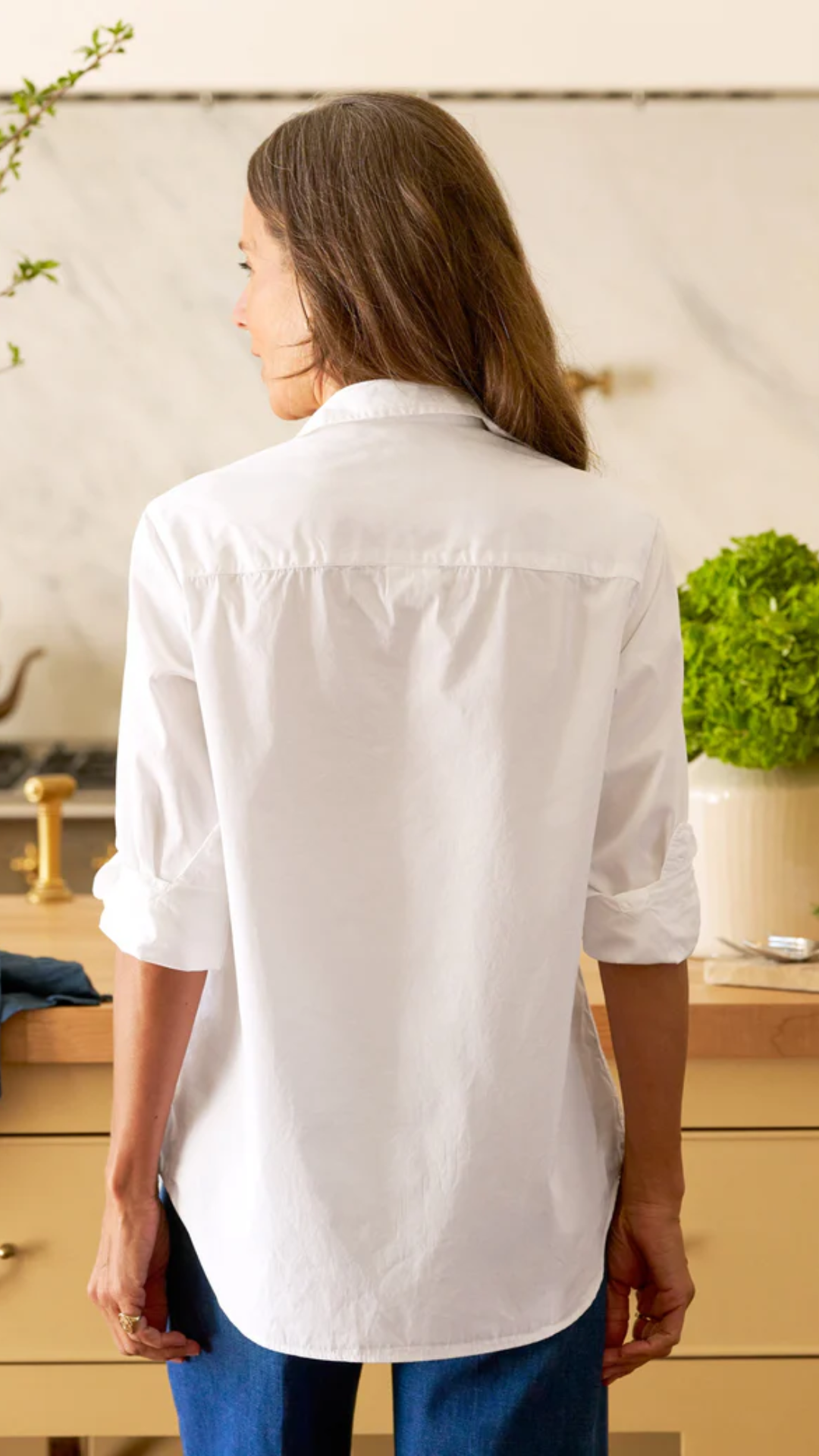 Frank & Eileen Waverly Relaxed Button Up Shirt in White