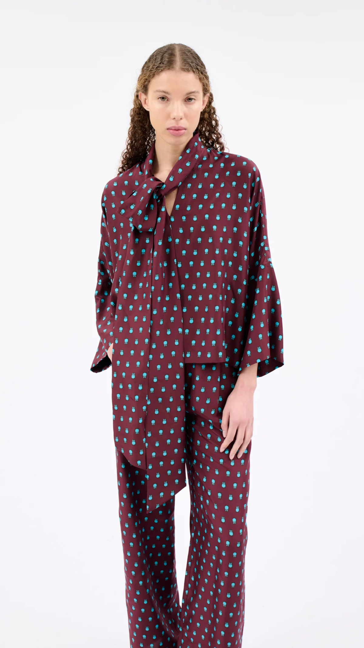 Odeeh Penguin Blouse in Deep Purple