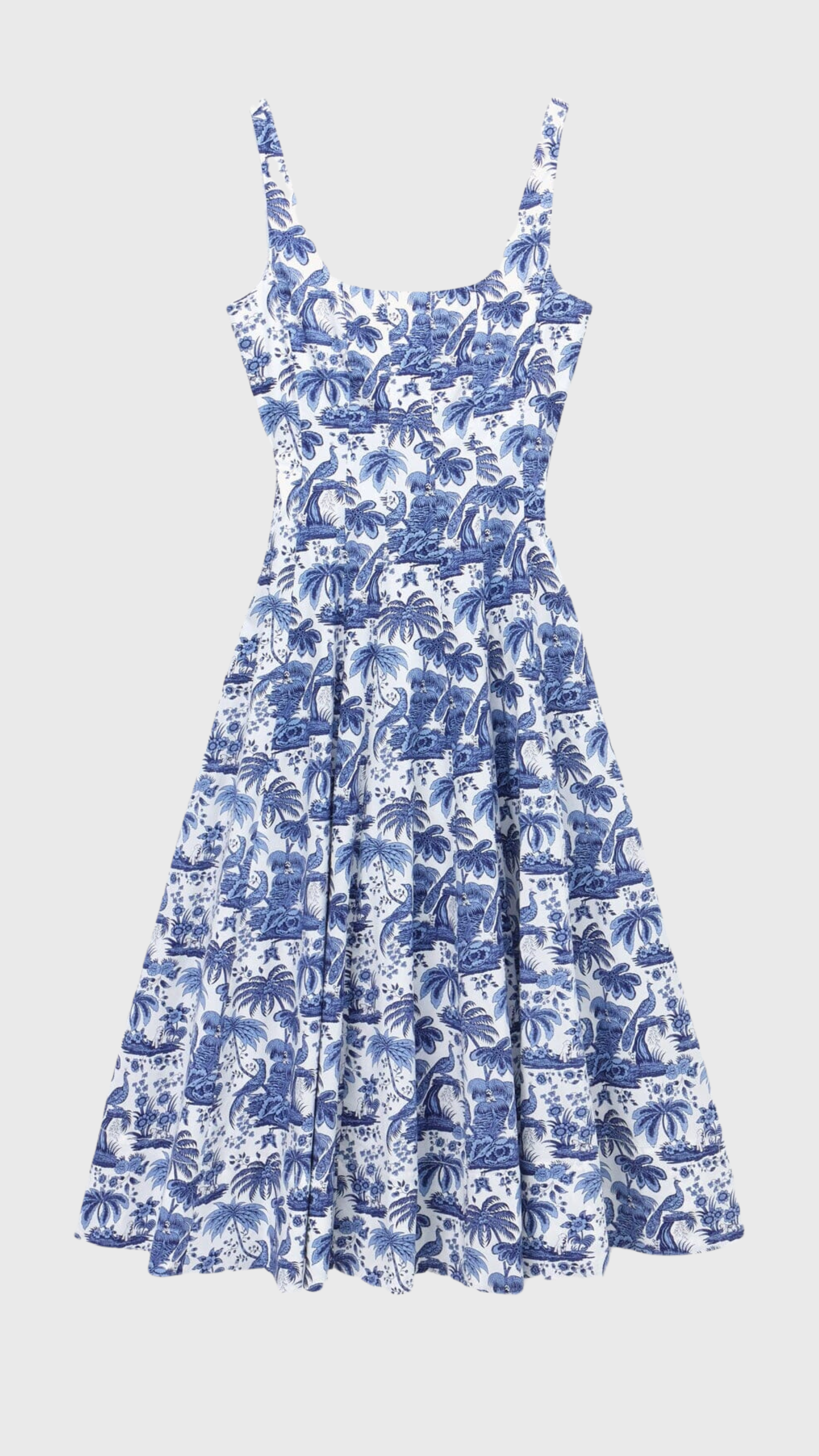 Staud Wells Dress in Blue Toile