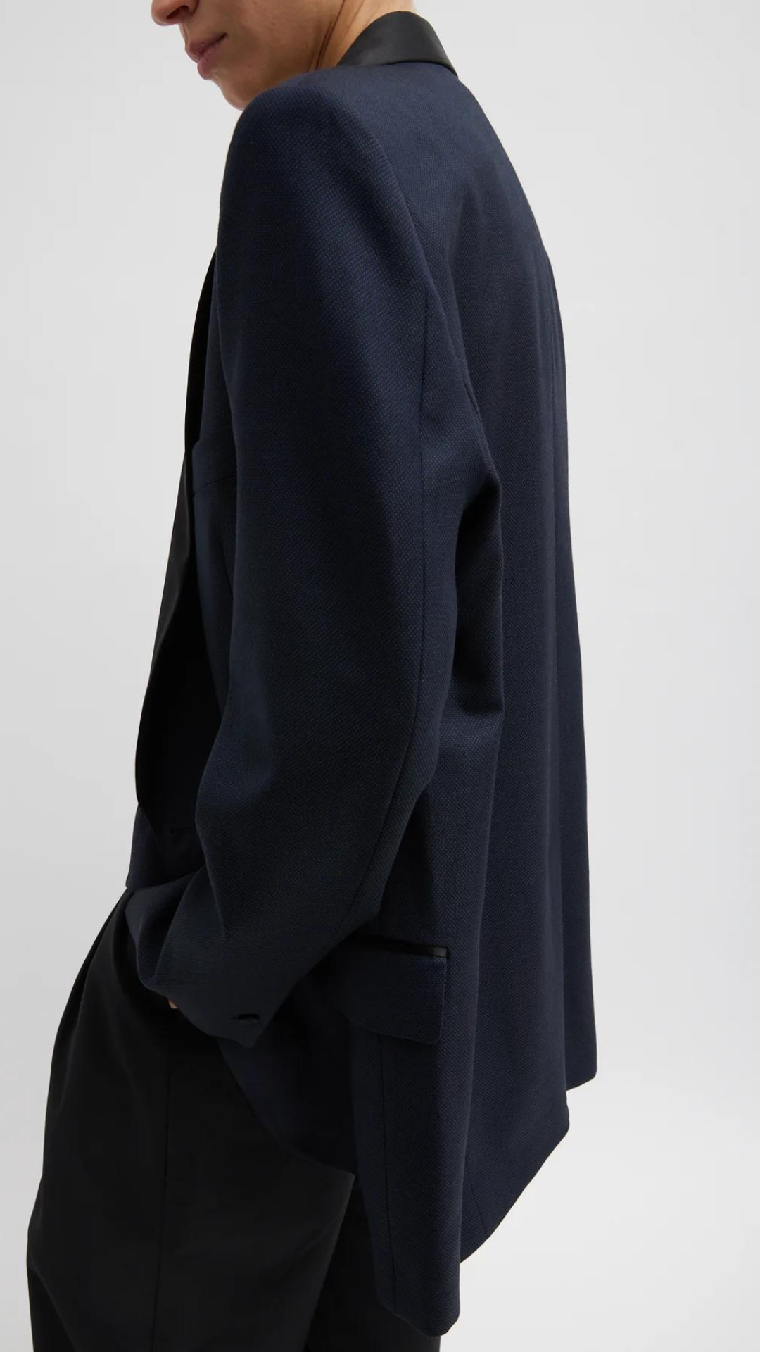 Tibi Birdseye Tuxedo Jacket