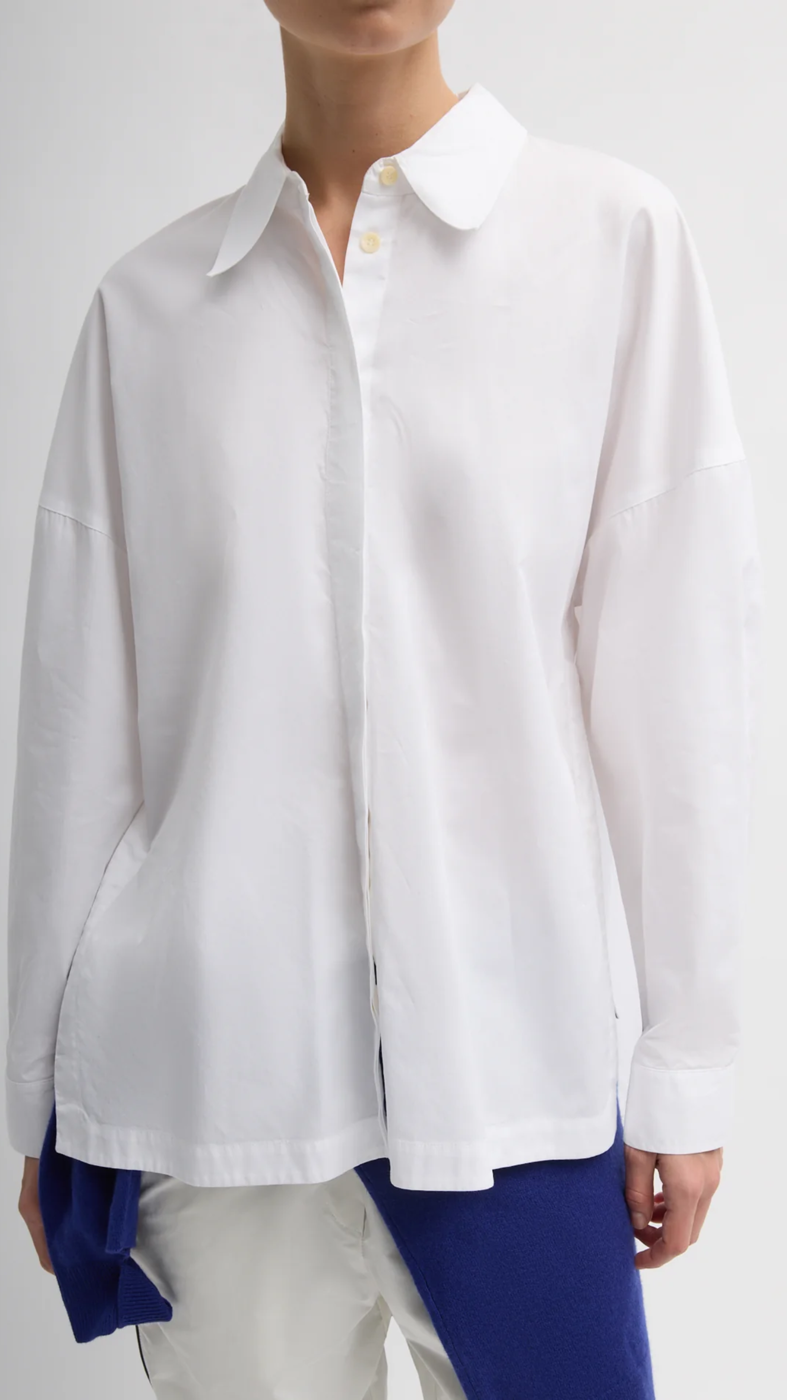 Tibi Gabe Oversized Shirt in White