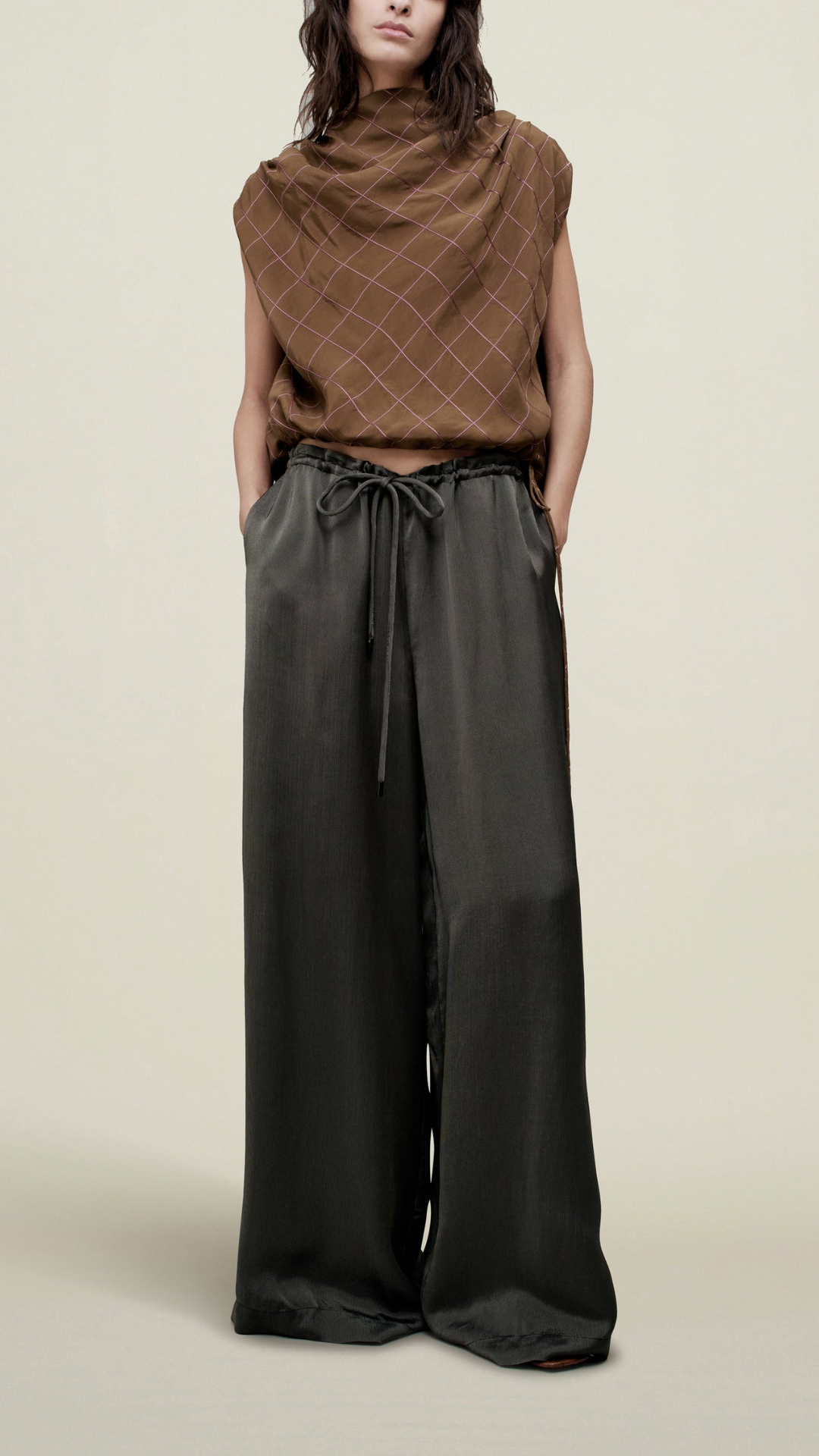 Kallmeyer Wesley Drawstring Pant in Chrome