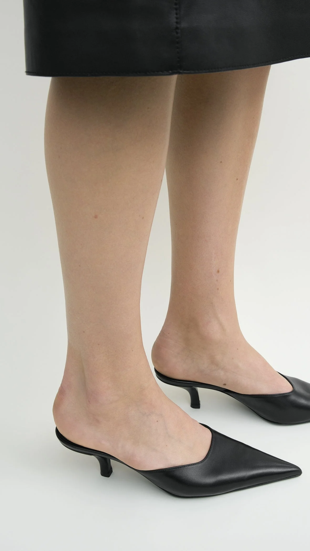 Toteme Sharp Mules in Black