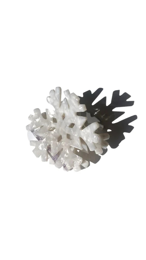 Solar Eclipse Snowflake Holiday Claw Clip