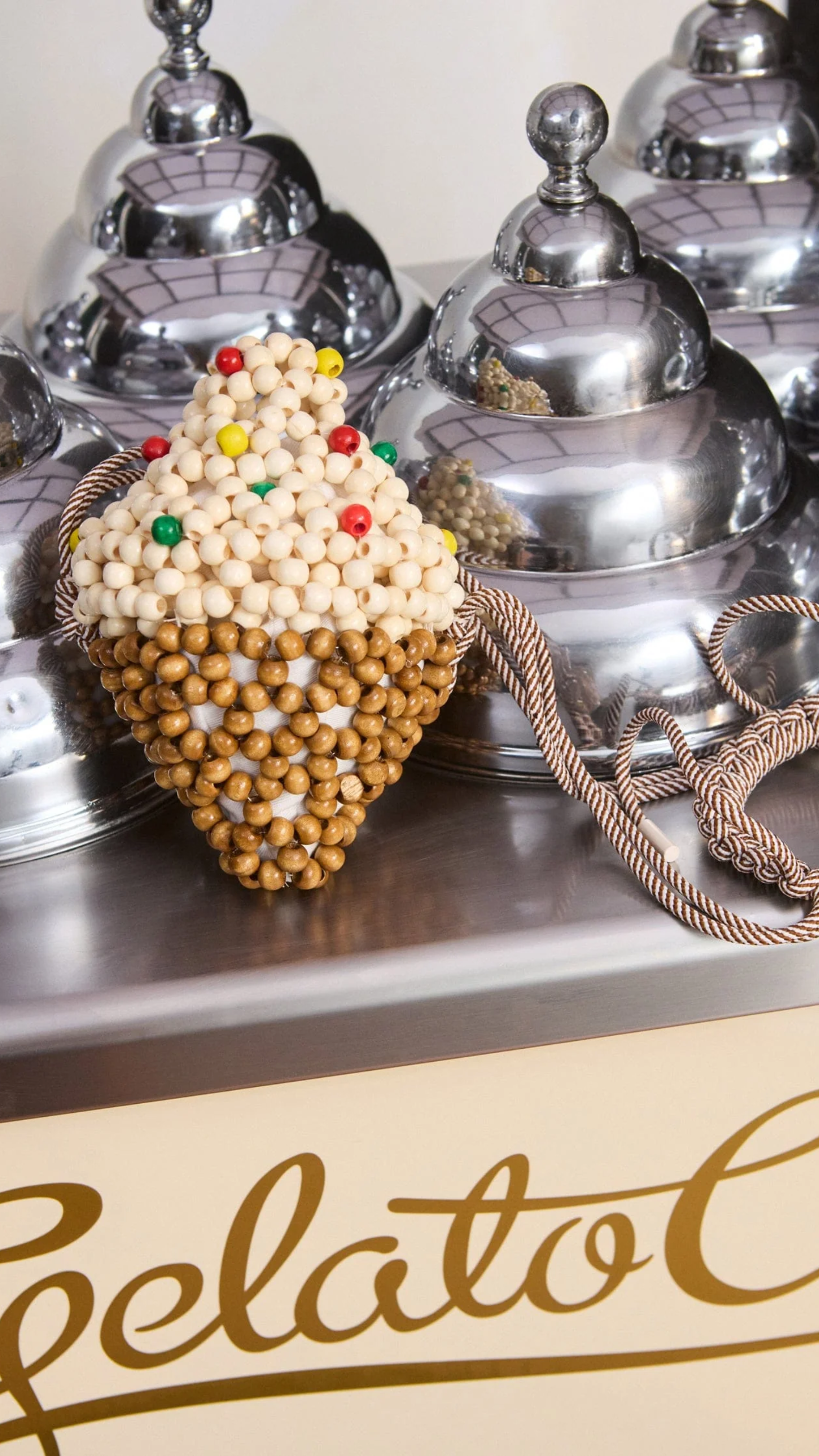 Alemais Wood Bead Gelato Mini Bag in Mutli
