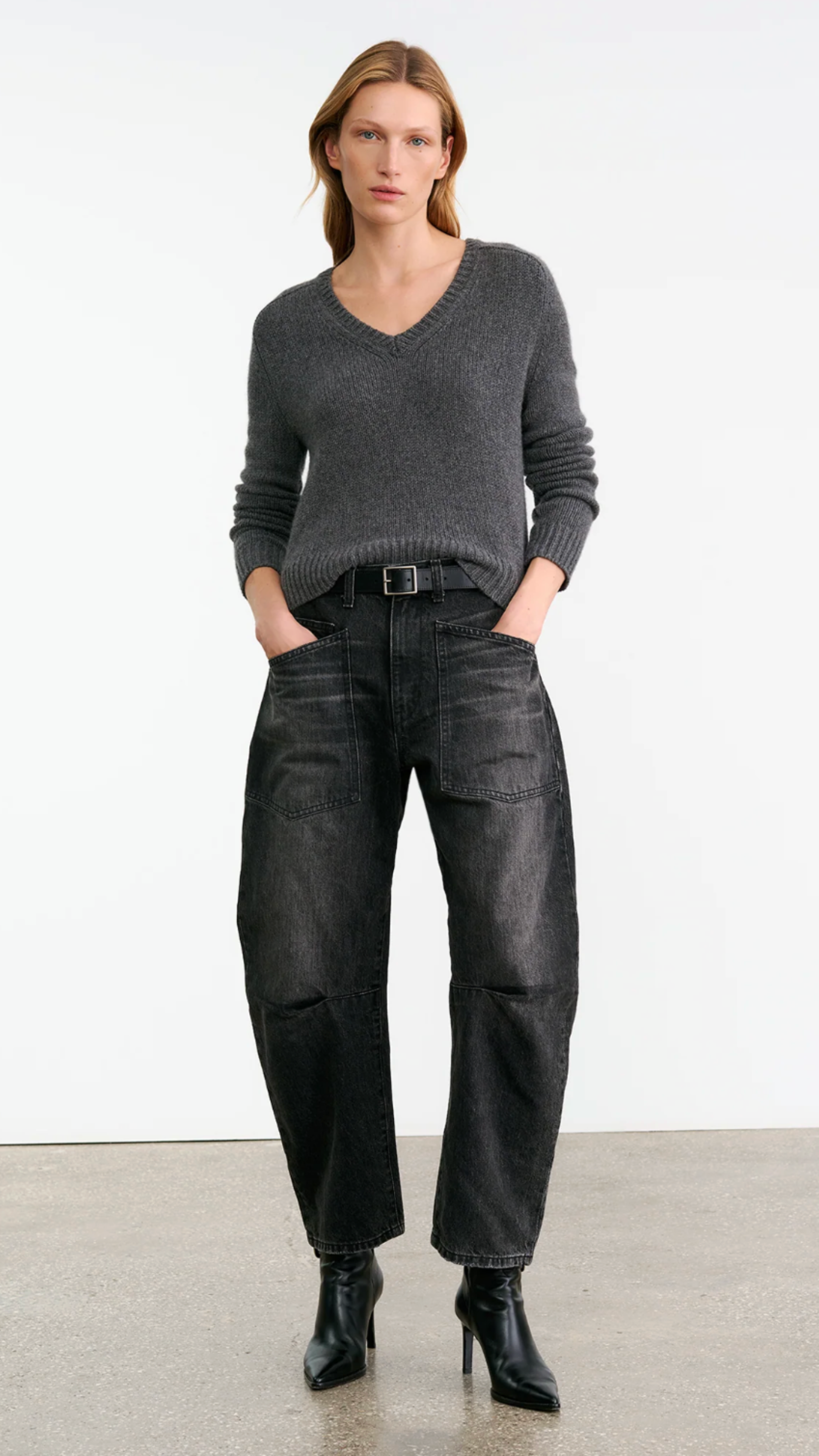 Nili Lotan Shon Jean in Stone Black
