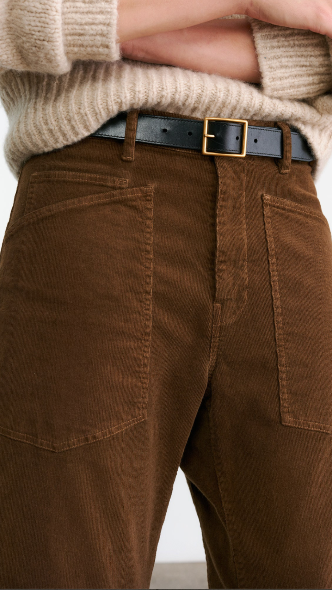 Nili Lotan Shon Corduroy Pant in Caffe