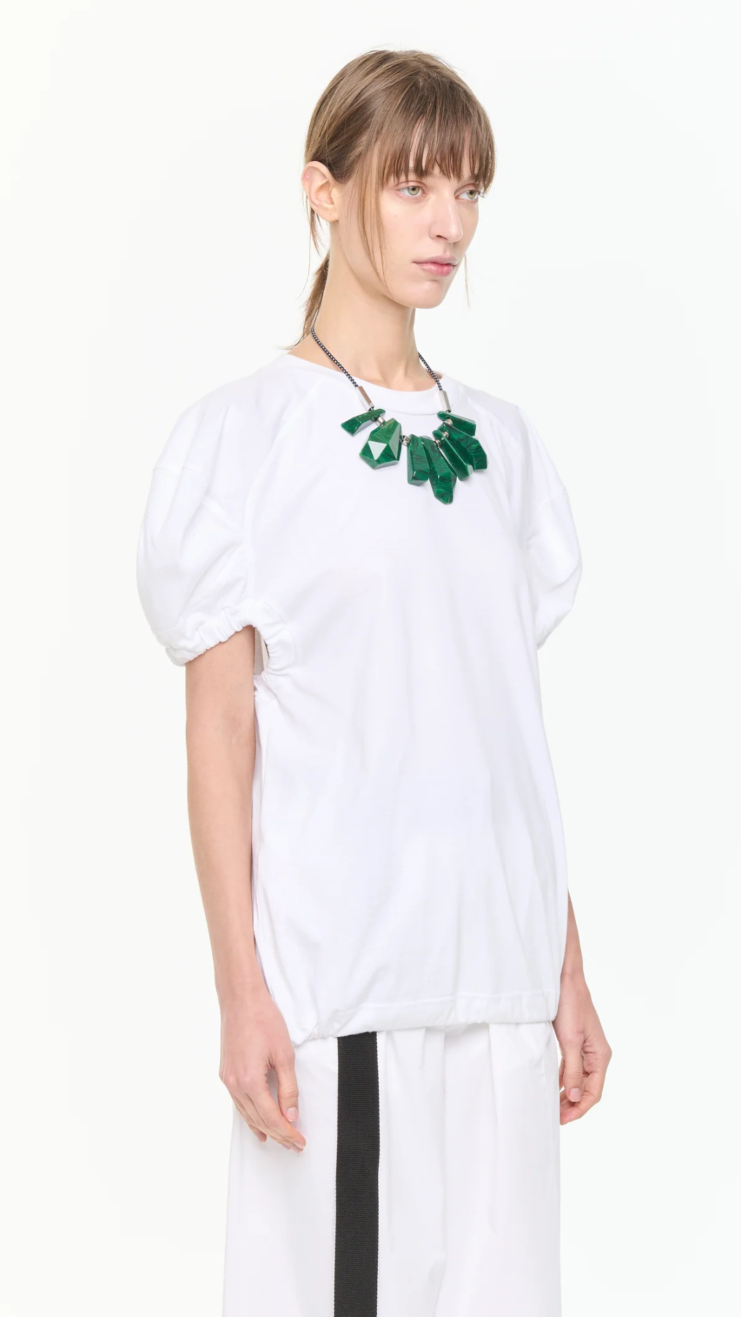 Plan C Cap Sleeve Tee in White