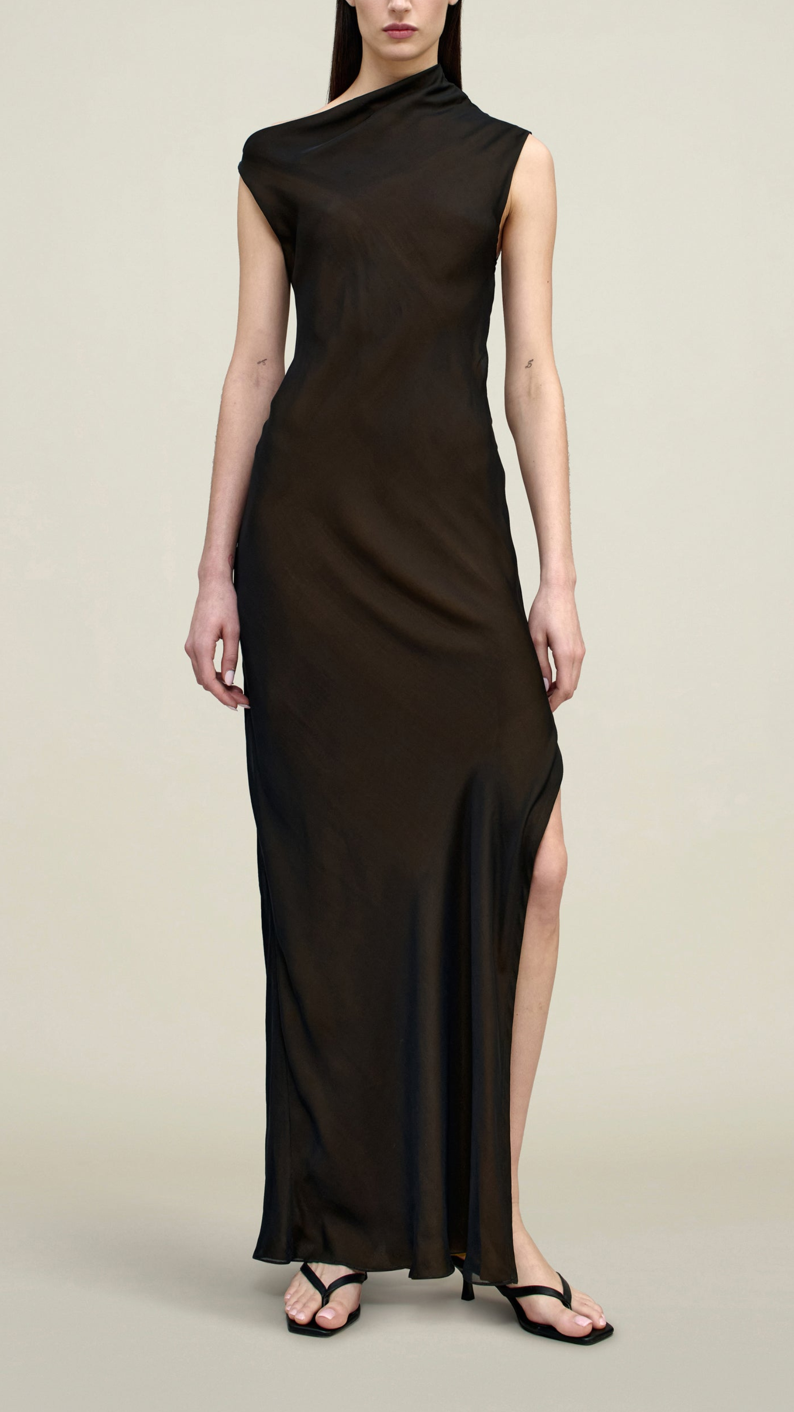 Kallmeyer Lilith Trapped Silk Dress in Black Gold