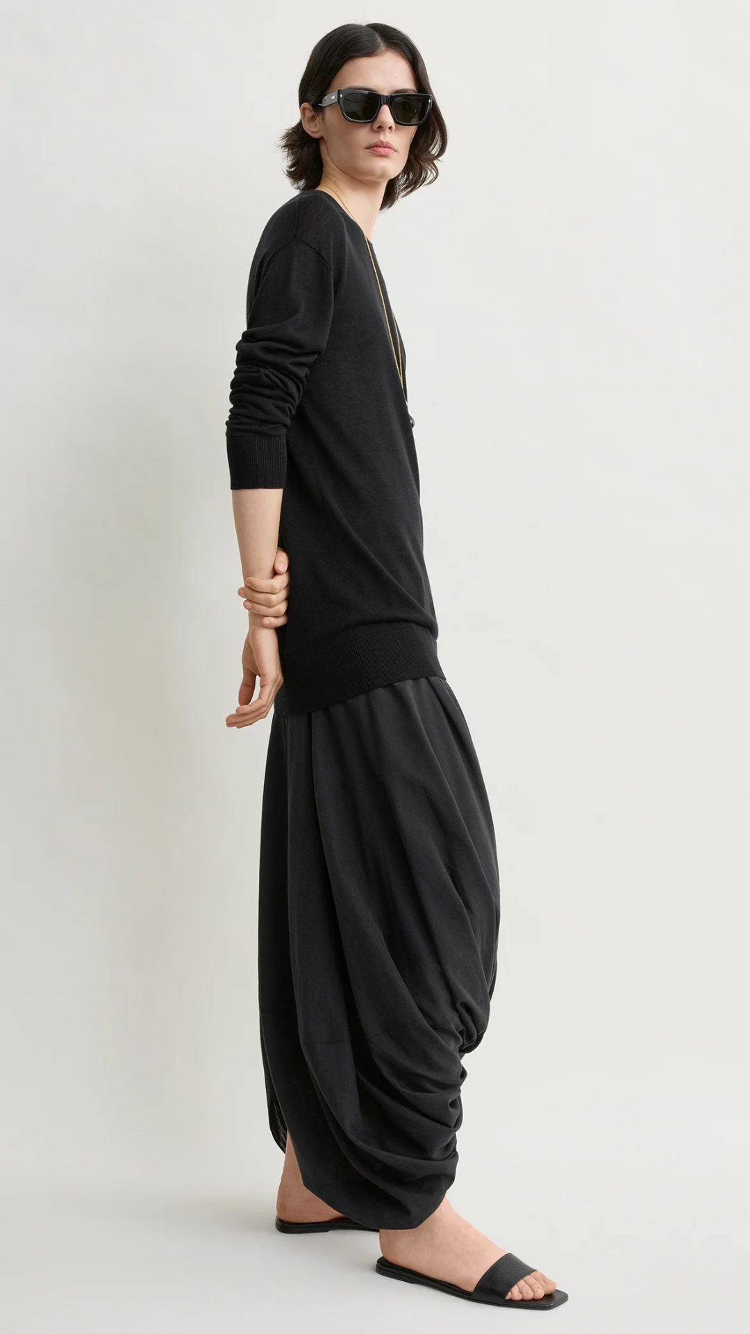 Toteme Cocoon Skirt in Black