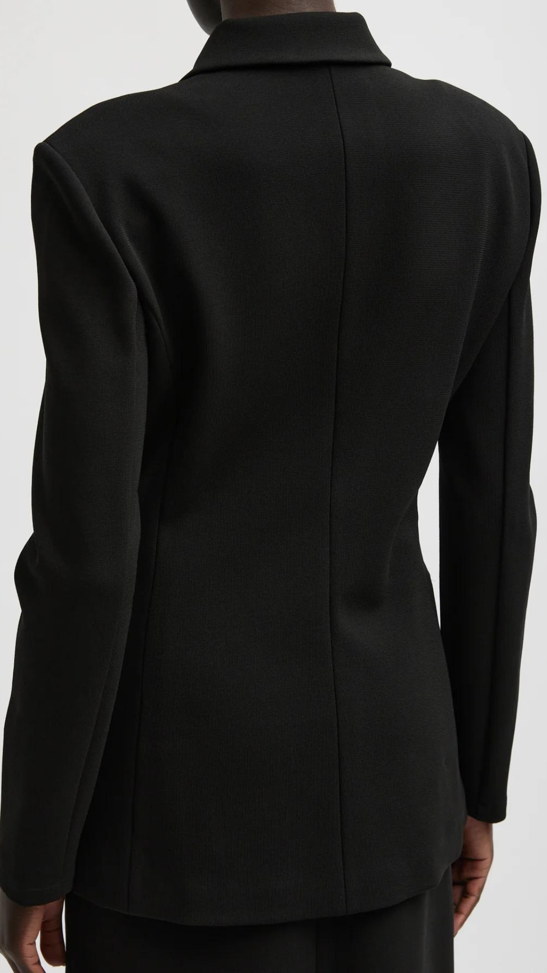 Tibi Wren Crepe Knit Fitted Blazer