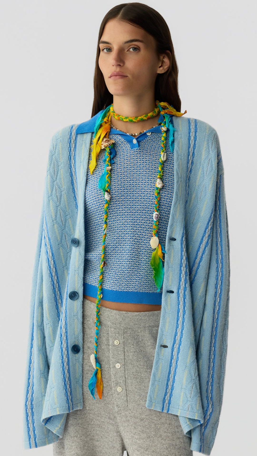 Guest In Residence Baja Everywear Cardigan in Clear Sky