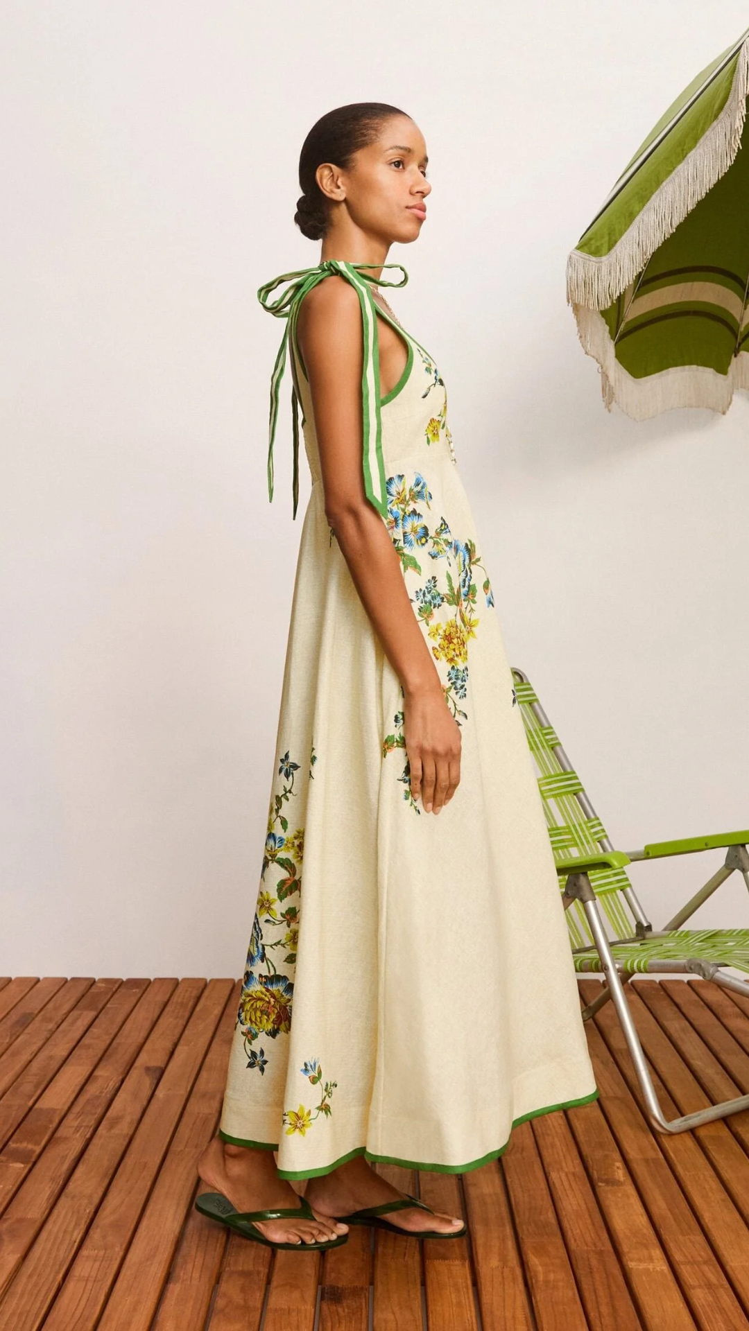 ALÉMAIS Phyllis Ballet Sundress in Cream