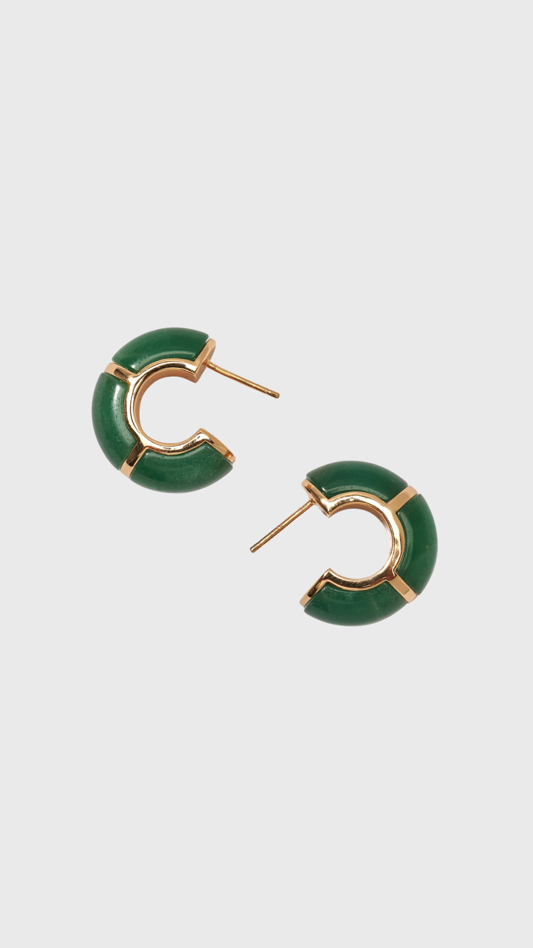 Lizzie Fortunato Zellige Hoops in Green Jade