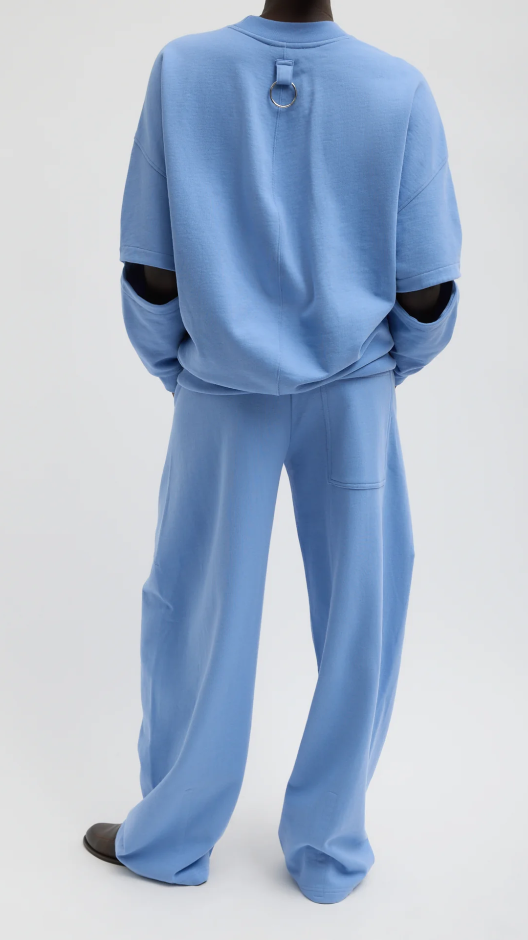 Tibi Winslow Pull On Pant in Light Blue