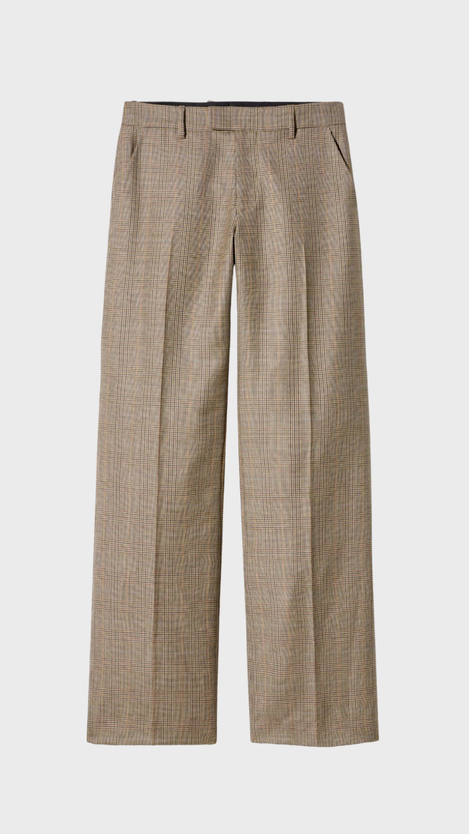 Nili Lotan Bethany Wool Pant in Glen Tan