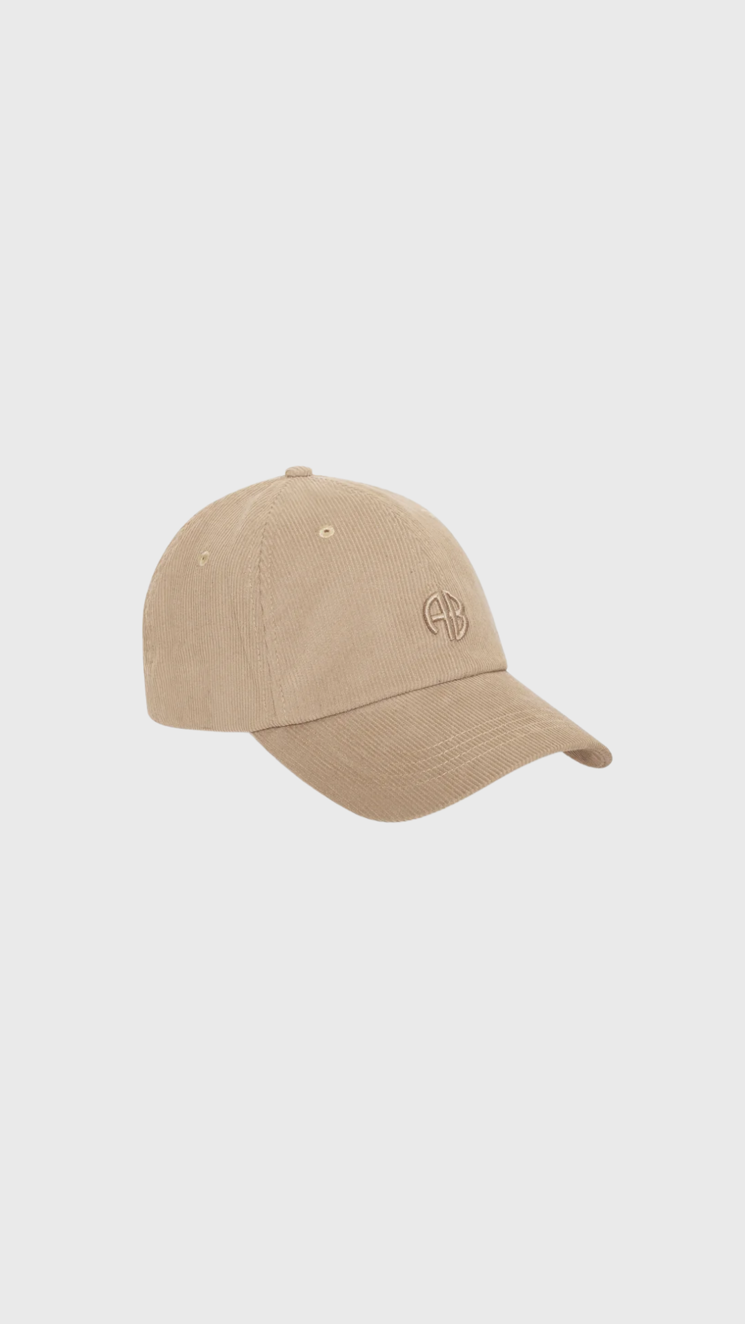 Anine Bing Jeremy Baseball Cap AB Corduroy in Beige