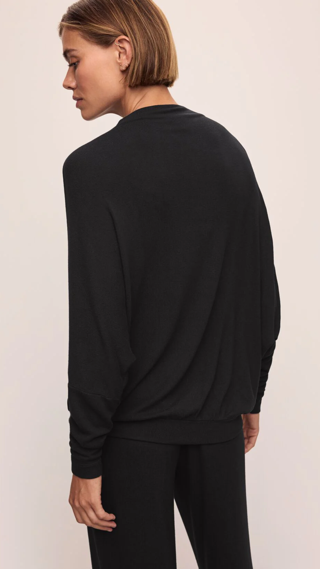 Eberjey Cozy Mock Neck Pullover in Black