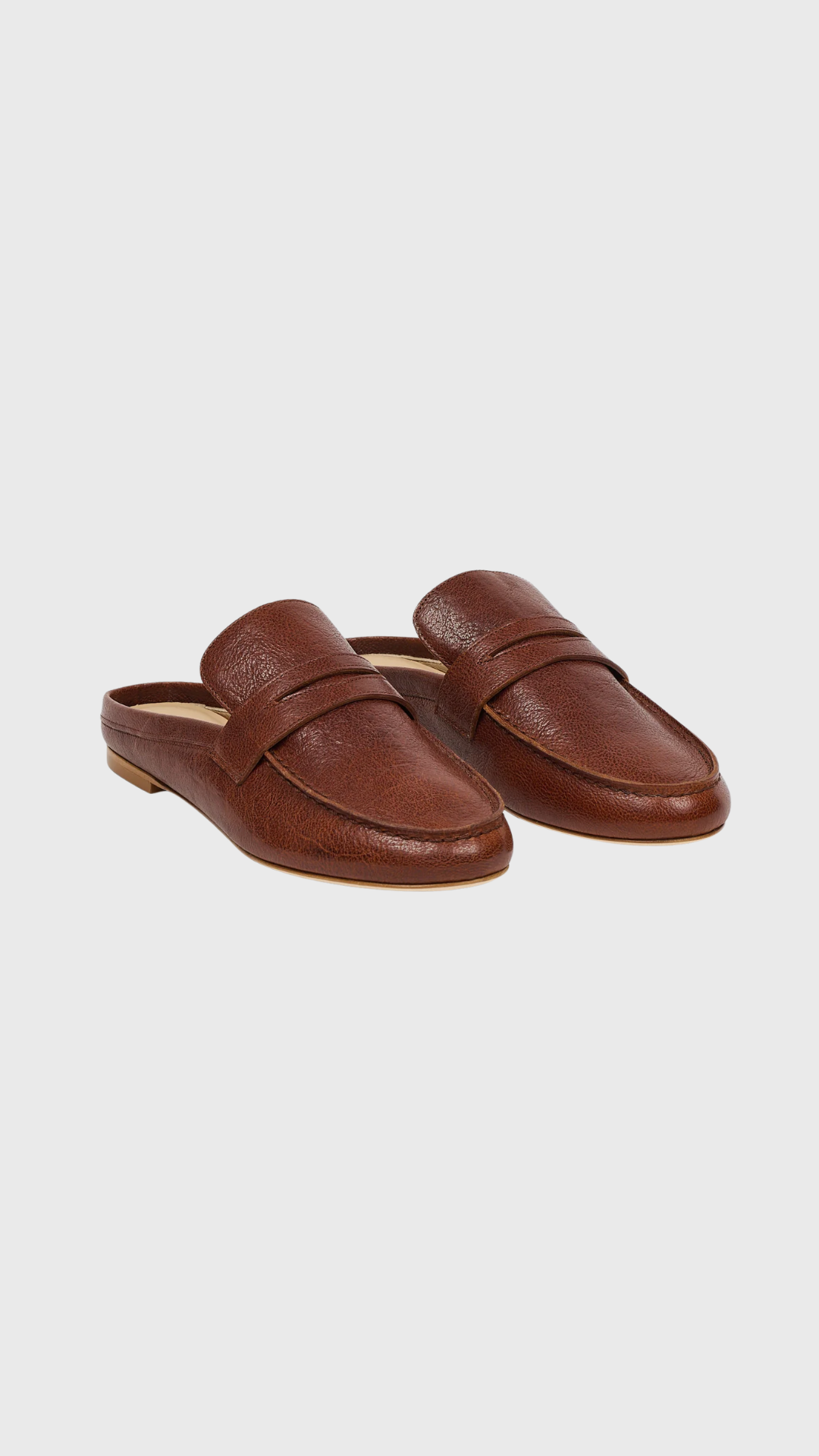 Jamie Haller The Penny Loafer Mule in Cuoio