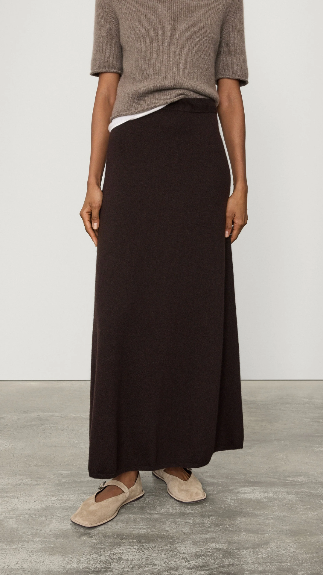 Lisa Yang Dolly Skirt In Dark Oak