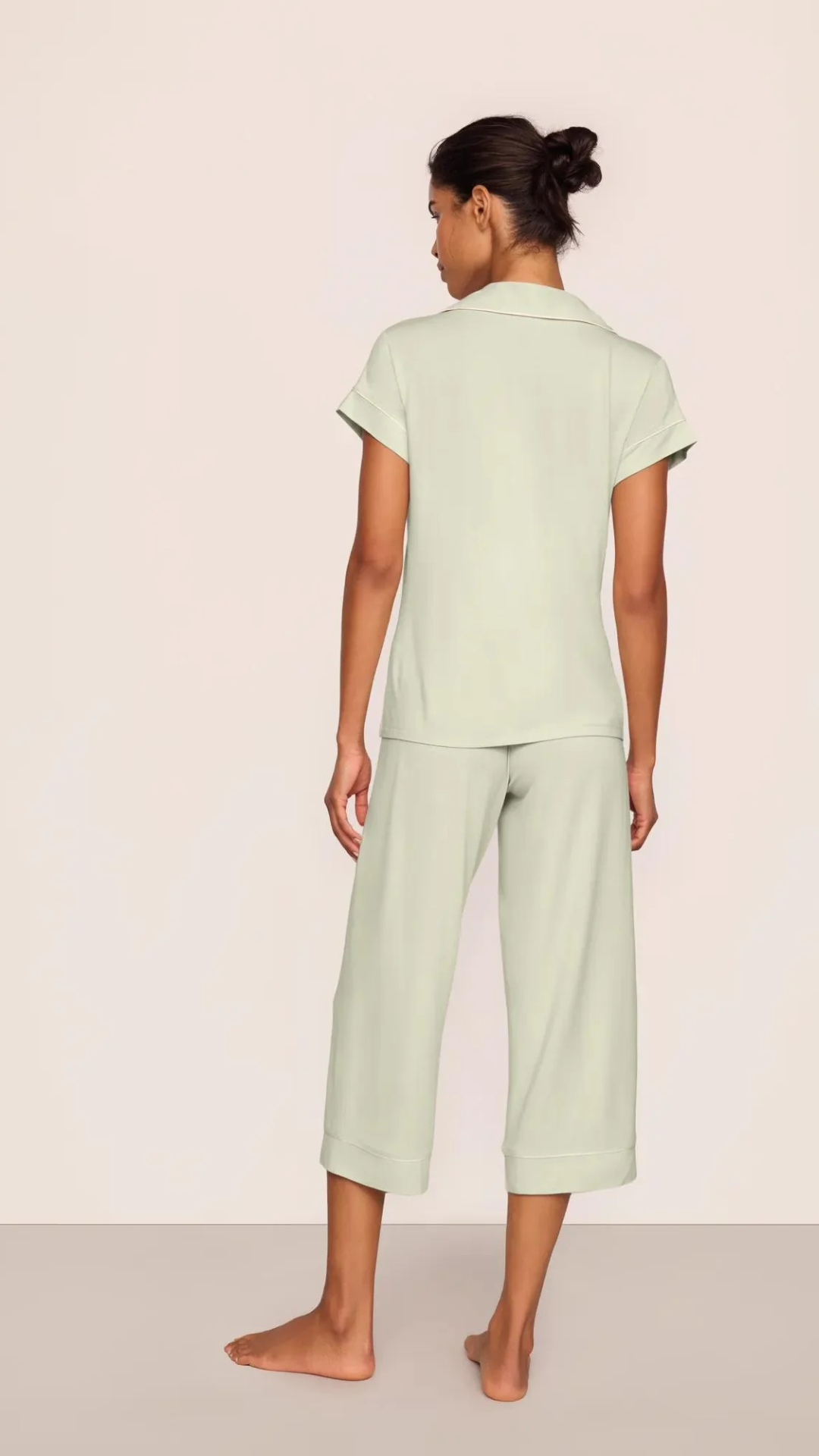 Eberjey Gisele Crop PJ Set in Mint Cream