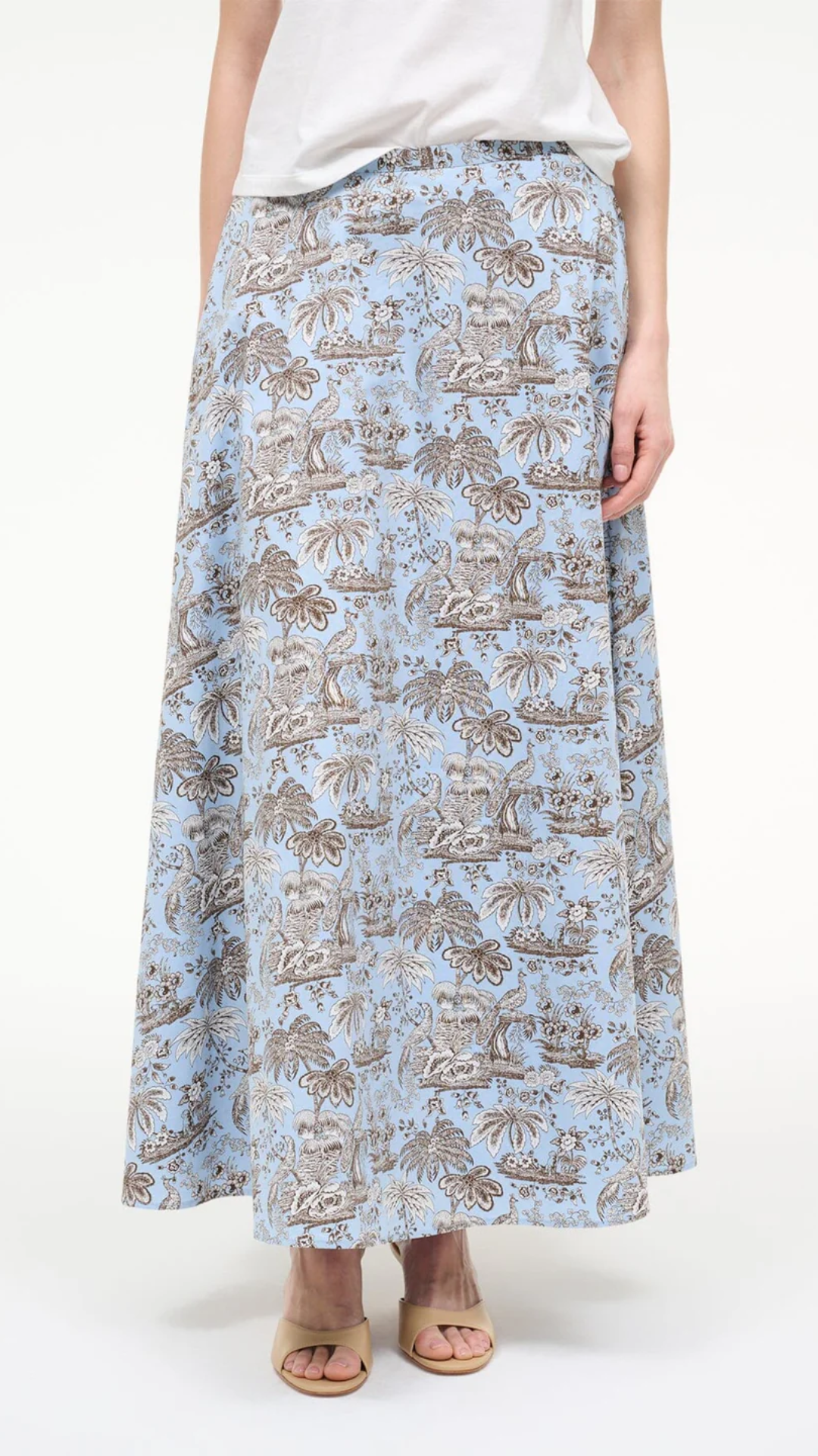 Staud Axel Skirt in Sky Toile