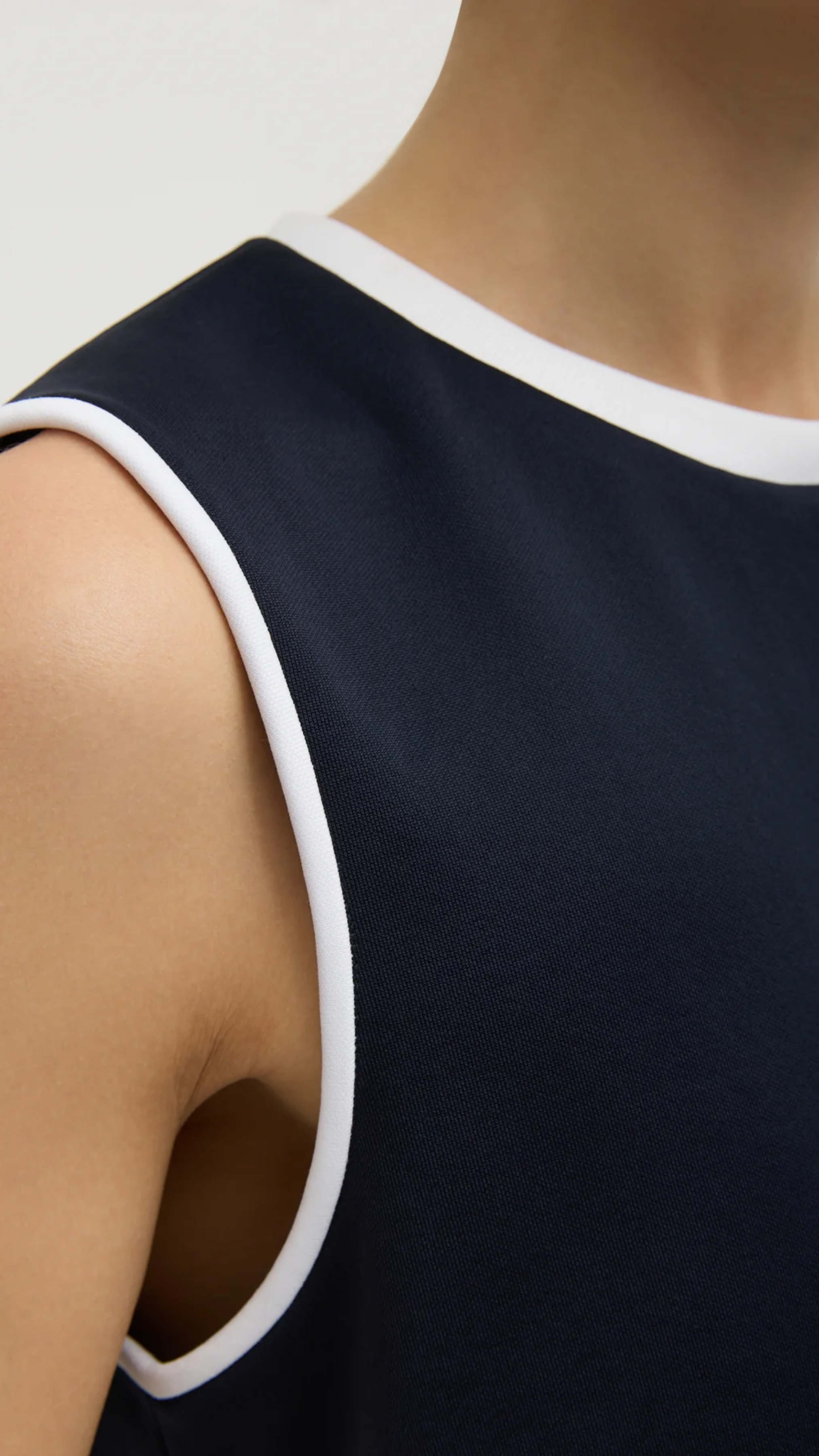 Tibi Active Knit Flip Tank in Navy