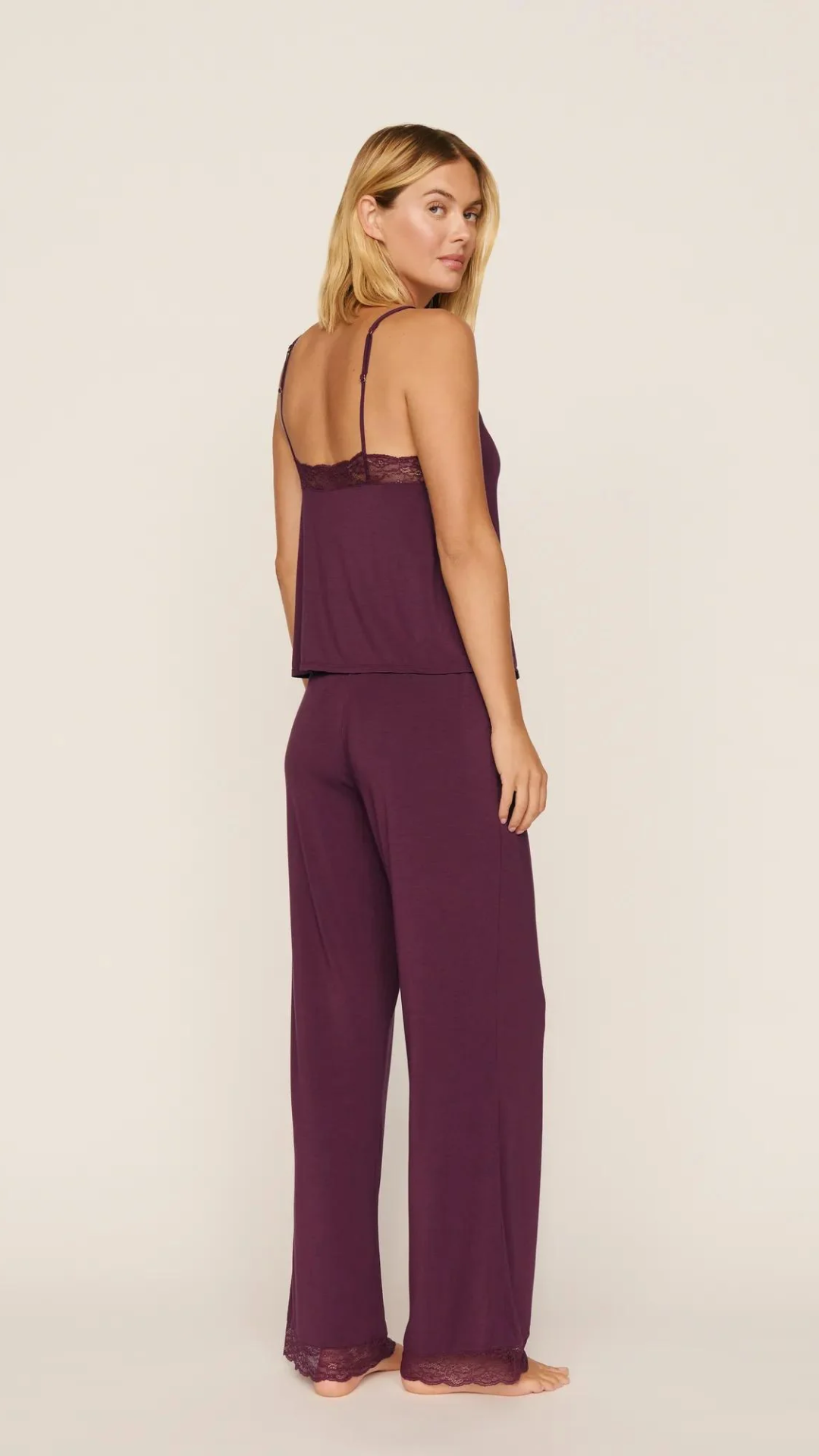 Eberjey Kari Cami & Pant PJ Set in Wildberry