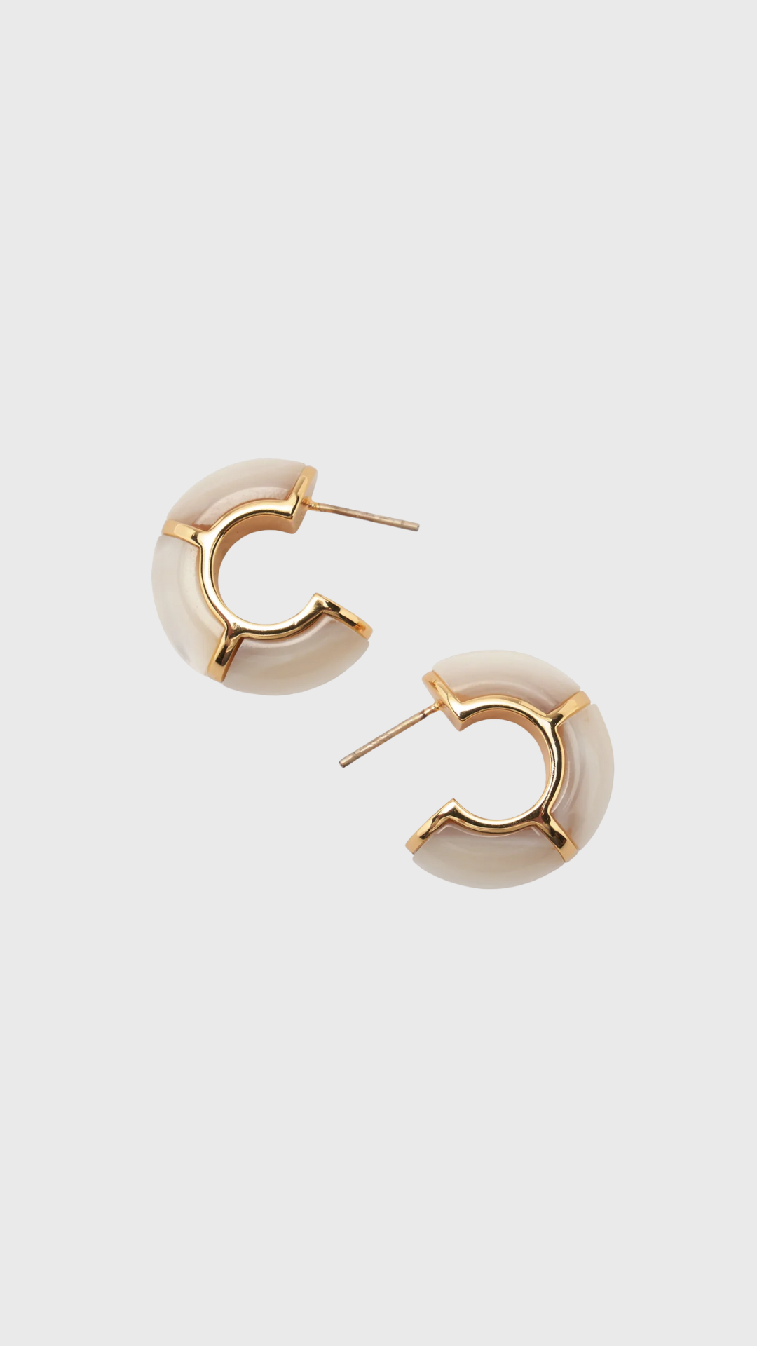 Lizzie Fortunato Zellige Hoops in Mother of Pearl