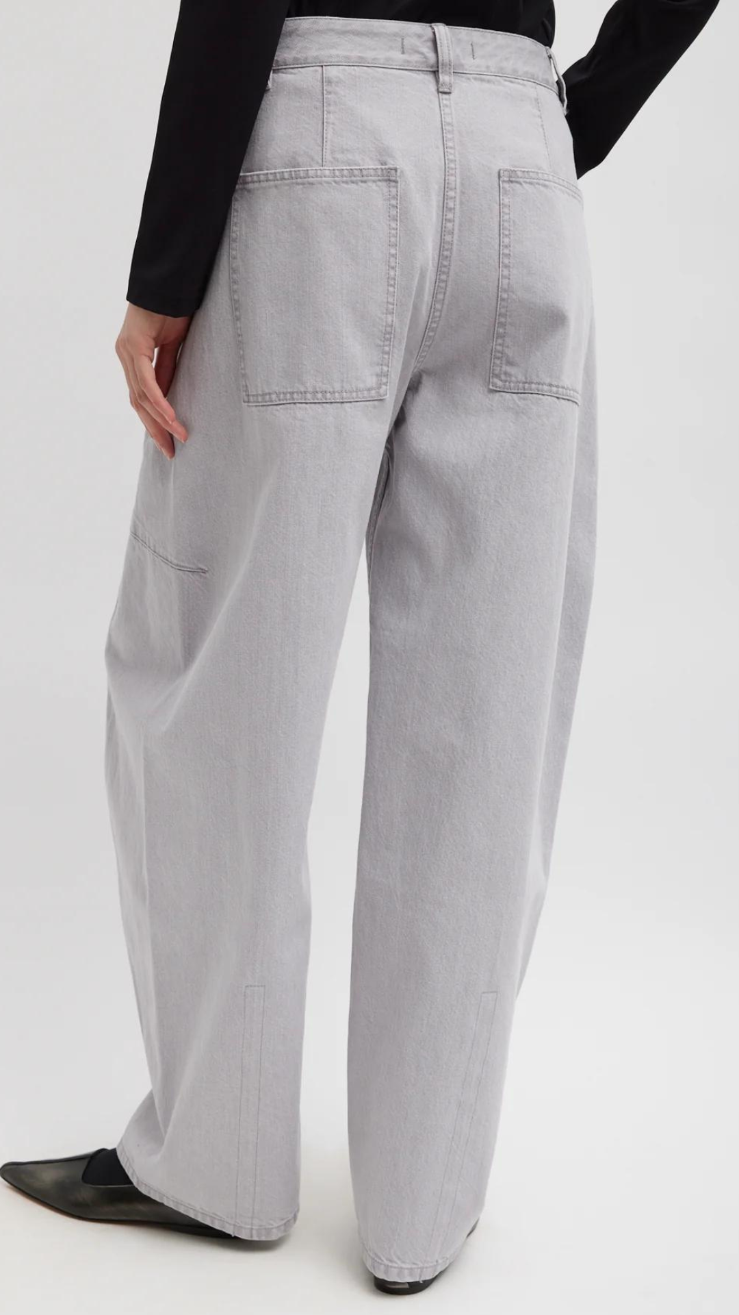 Tibi Grey Denim Sid Jean