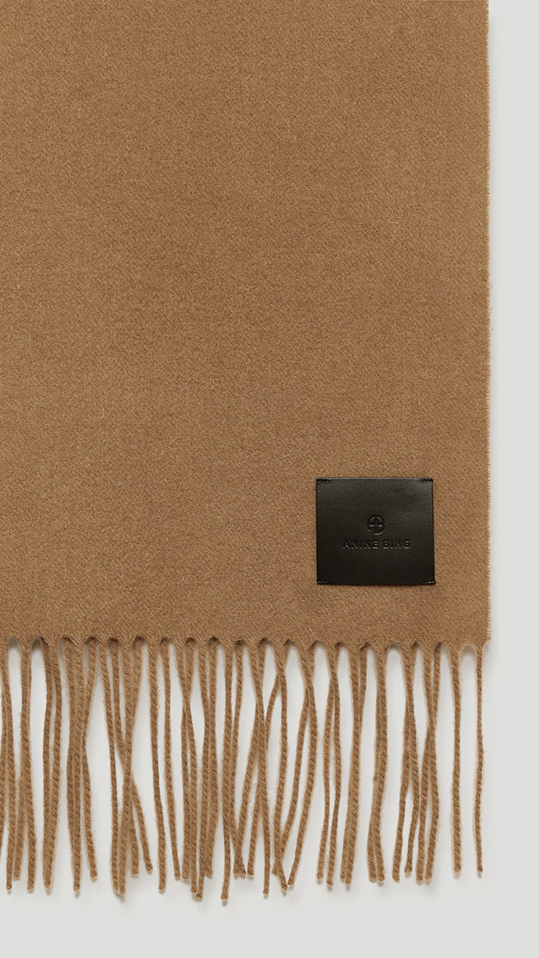 Anine Bing Augustina Wool Scarf in Brown