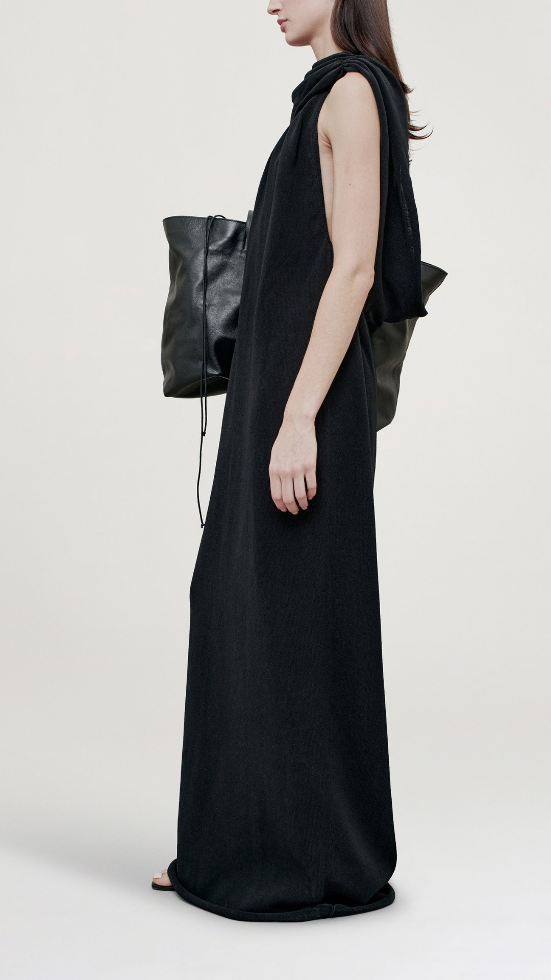 Kallmeyer Priya Cowl Neck Gown in Black
