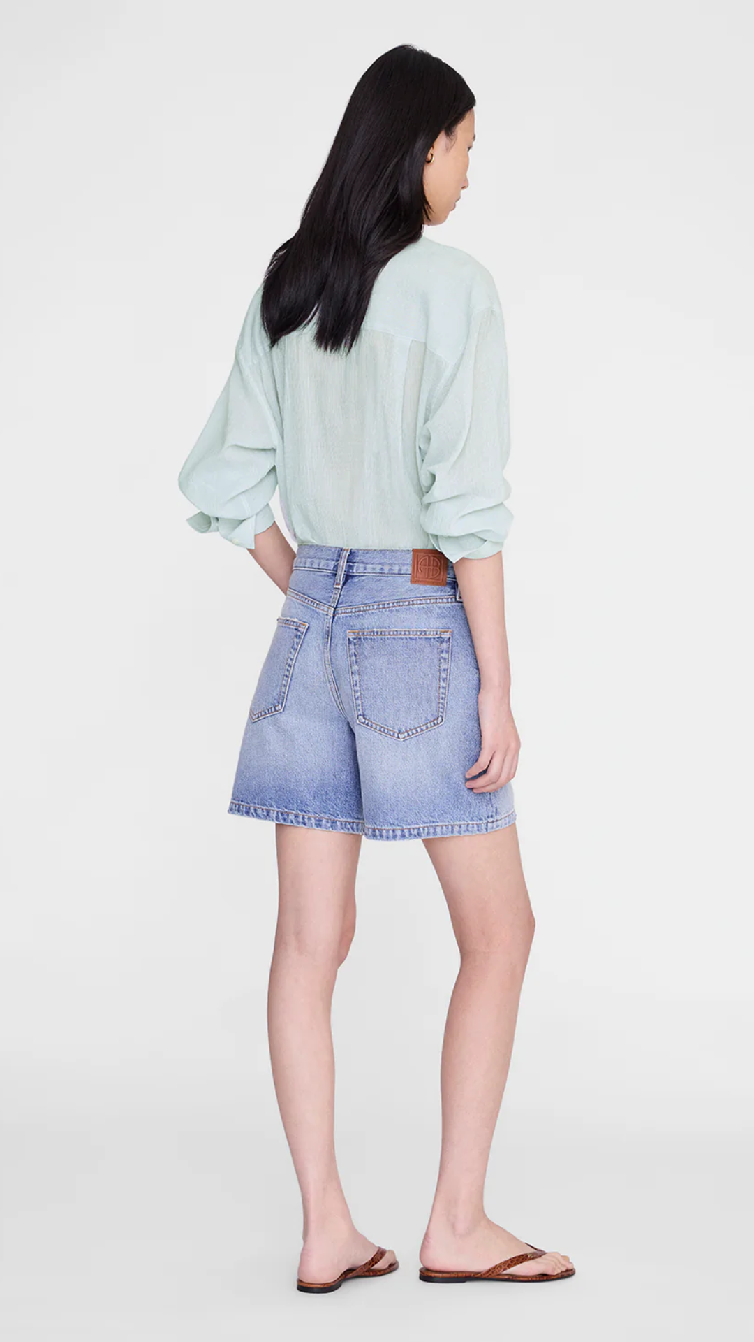 Anine Bing Delaney Short in Arbor Blue