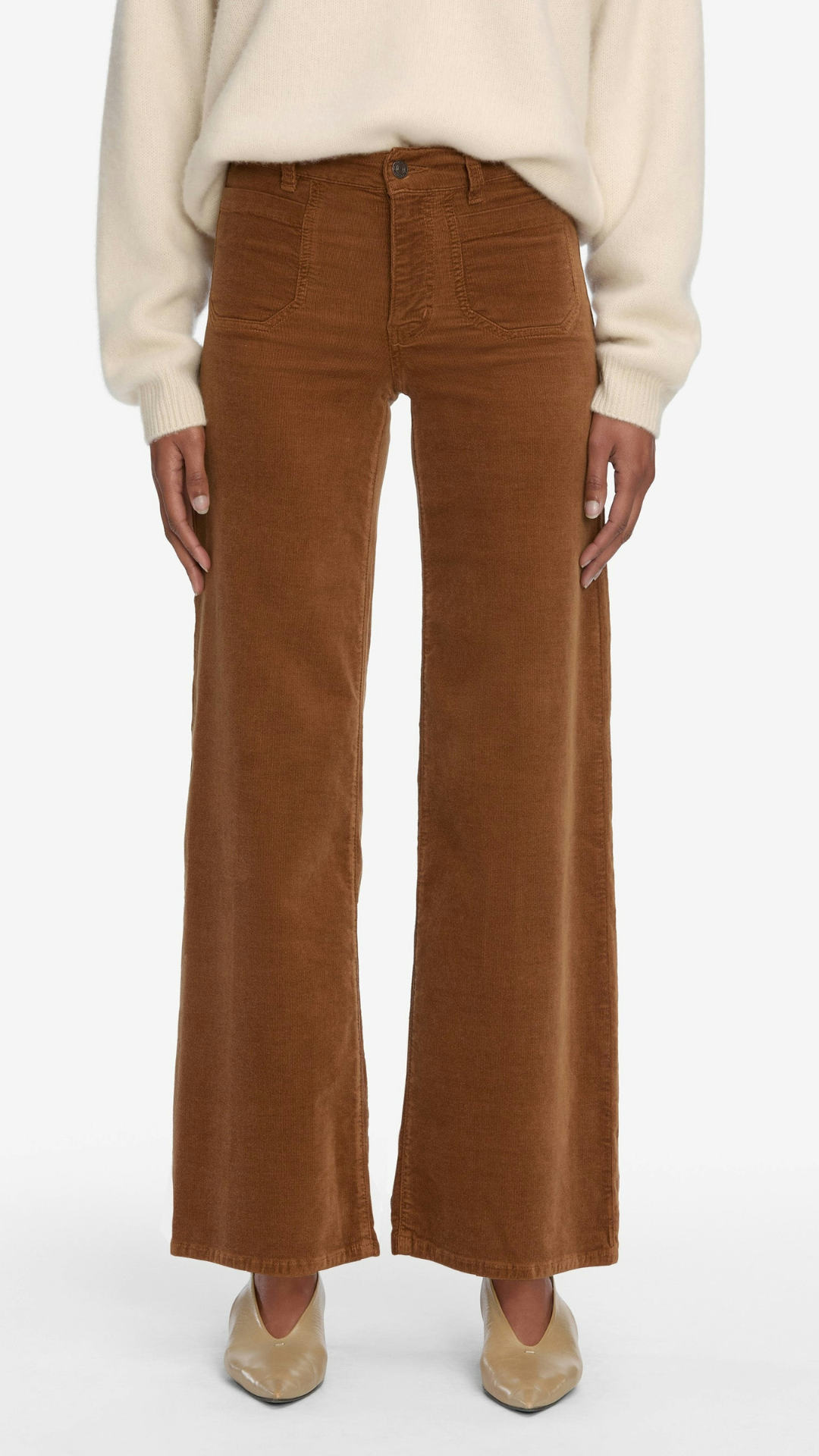 Frame Le Slim Palazzo Modernist Pocket Jean in Maplebrown