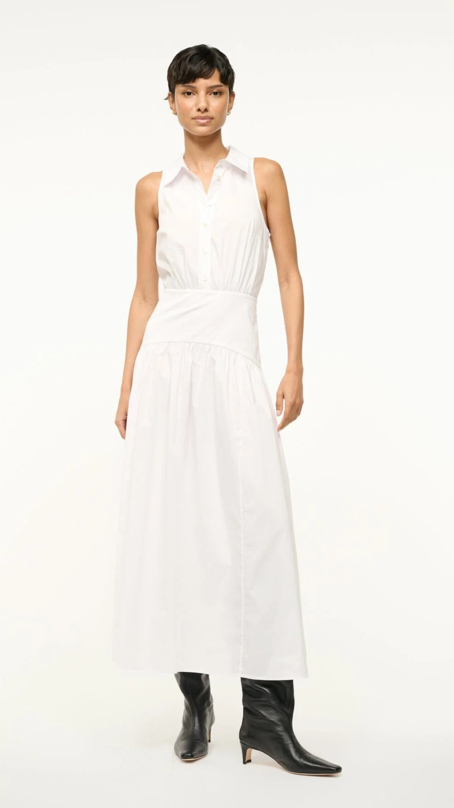 Staud Romy Dress in White