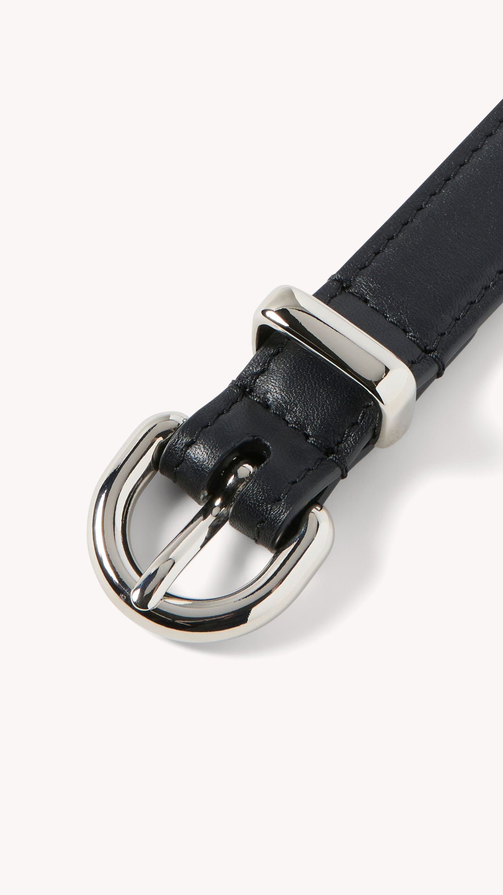 Kallmeyer Bea Slim Belt in Black/Silver