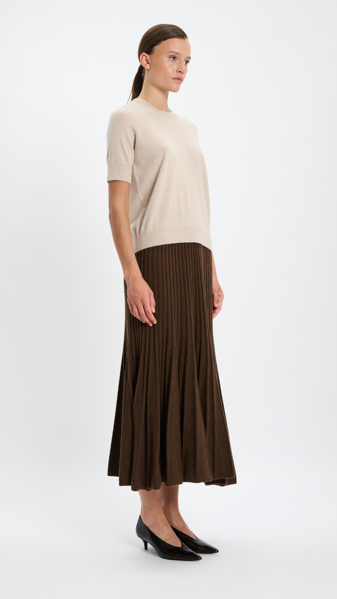 Arch4 Logan Short Sleeve Crew in Feather