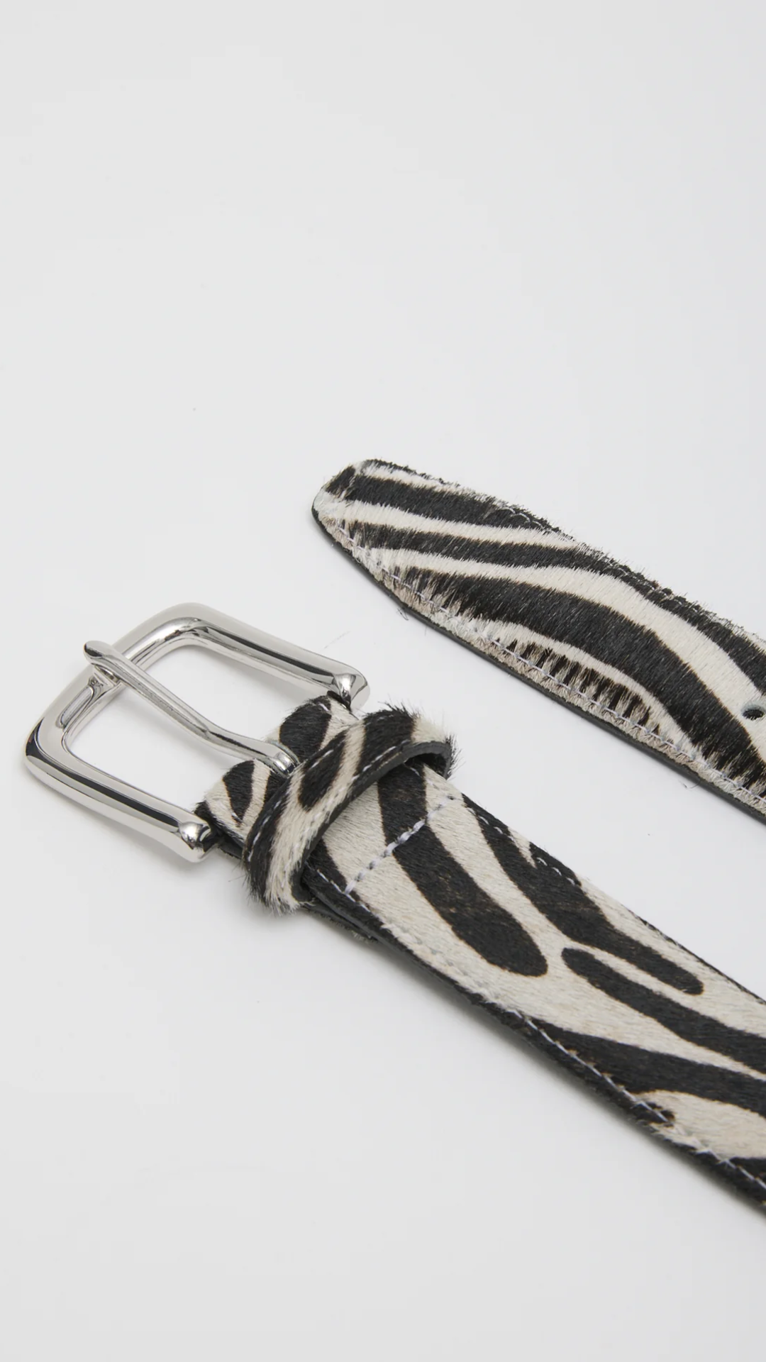 Tibi Classic Pony Hair Leather Belt