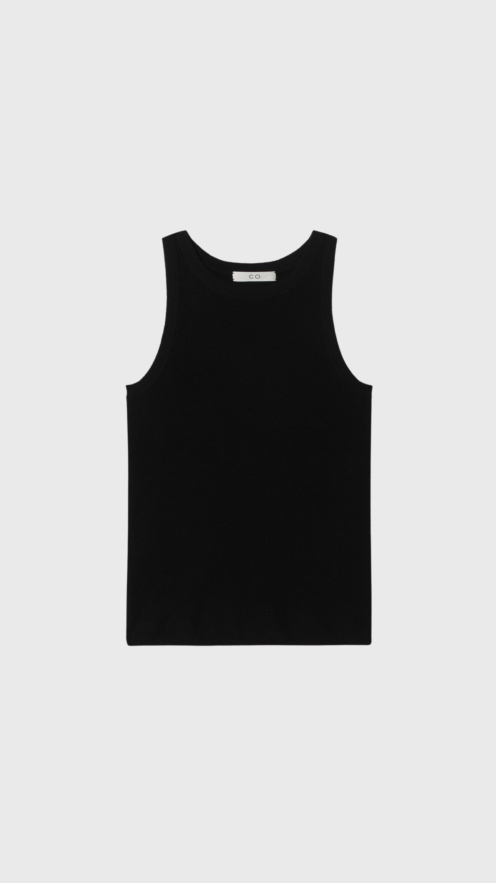 CO Knit Fine Cashmere Tank Top in Black